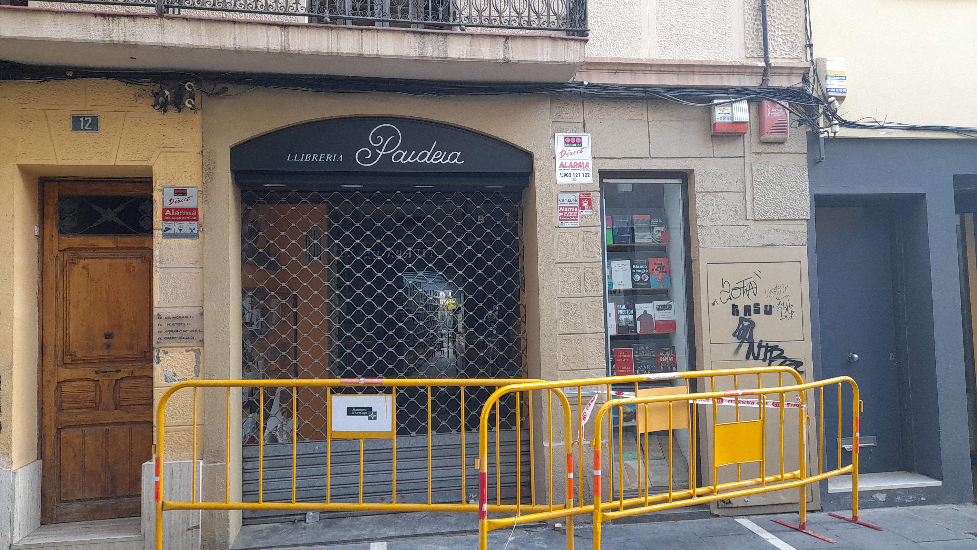 S'ha esfondrat part del sostre de La Paideia. FOTO: Cristina Cabasés