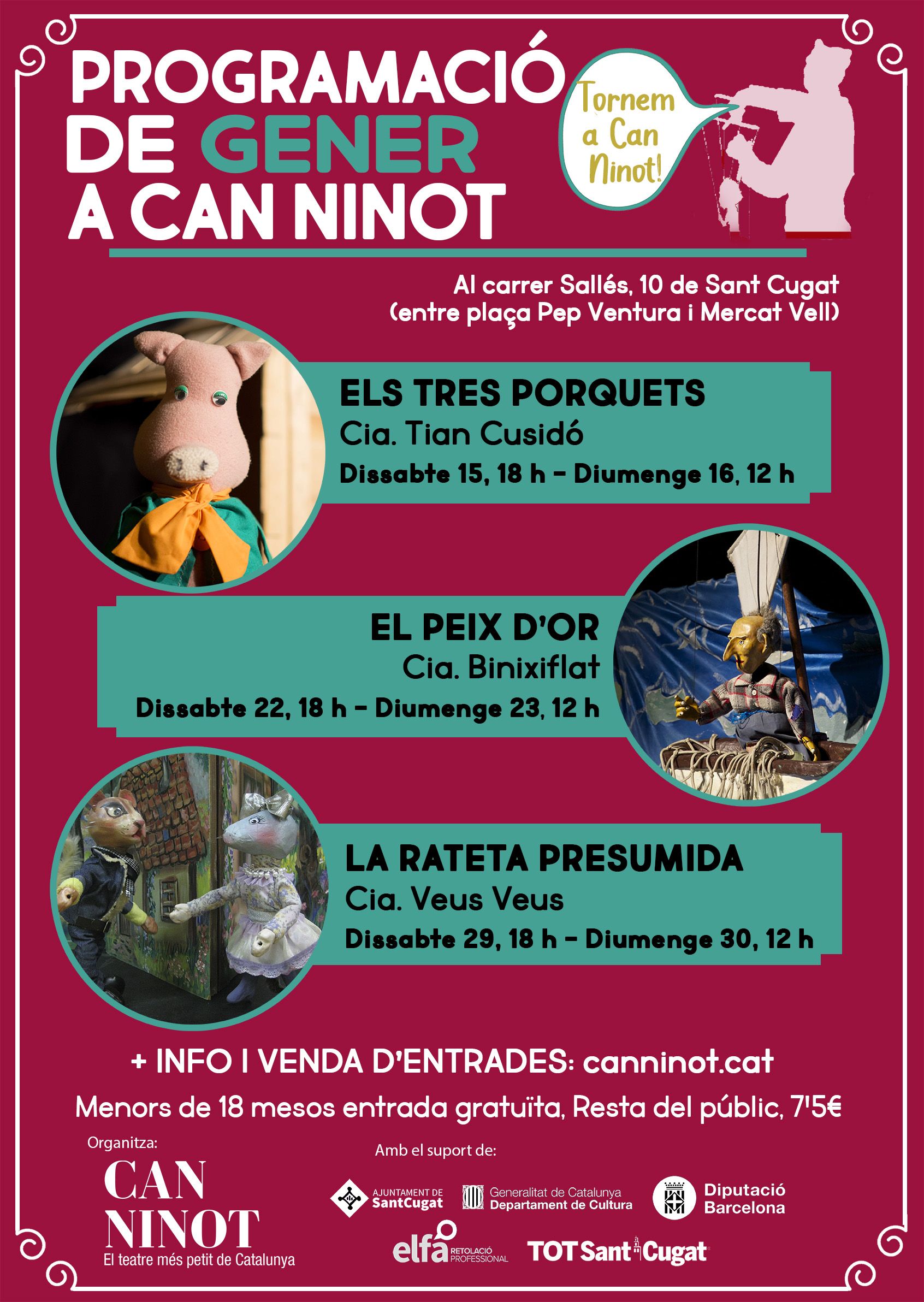 Programacio d'hivern a Can Ninot. FOTO: Can Ninot