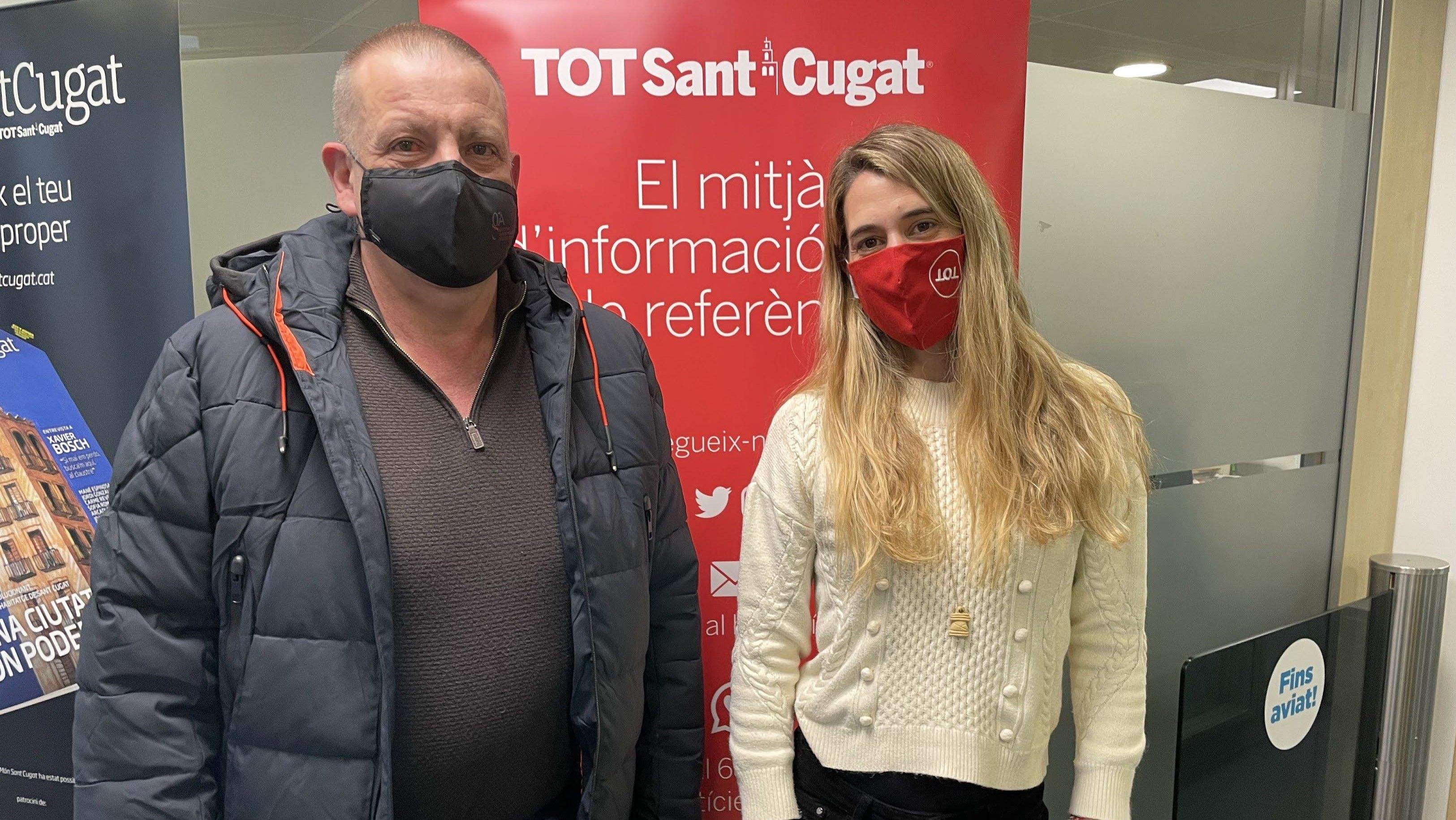 Enric Aguadé, president de Gausacs, i Laura Grau, directora del TOT. FOTO: TOT Sant Cugat