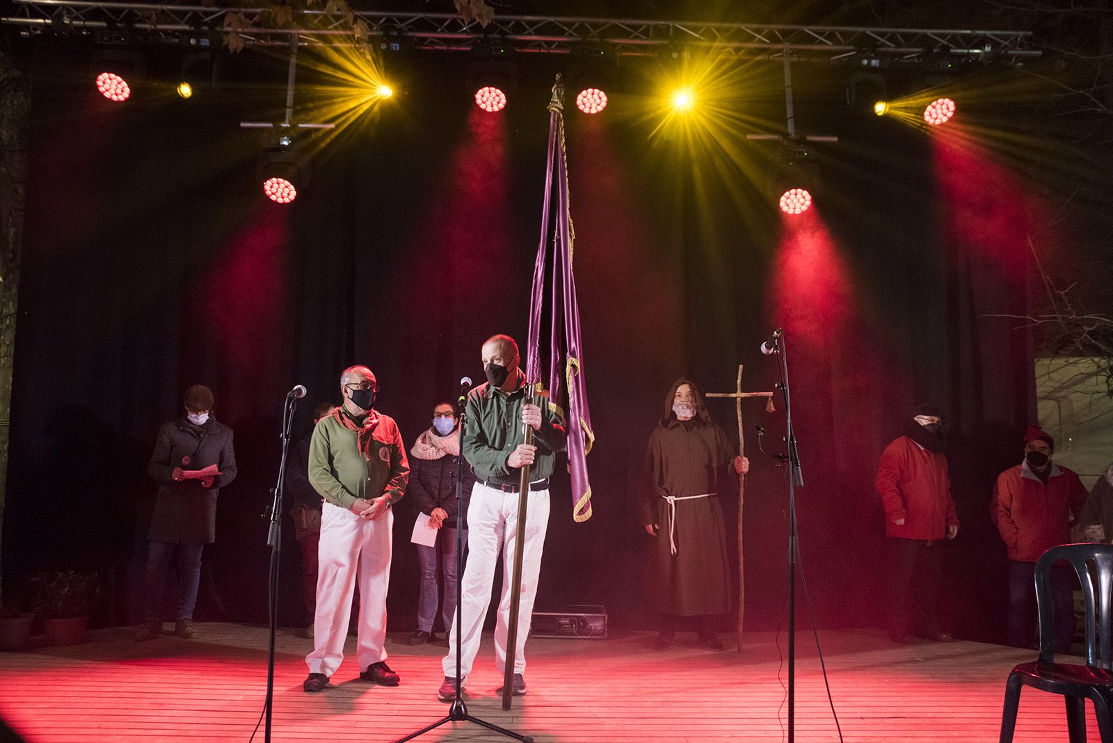 Entrega de la bandera de Sant Antoni als banderers de 2022. Foto: Bernat Millet.