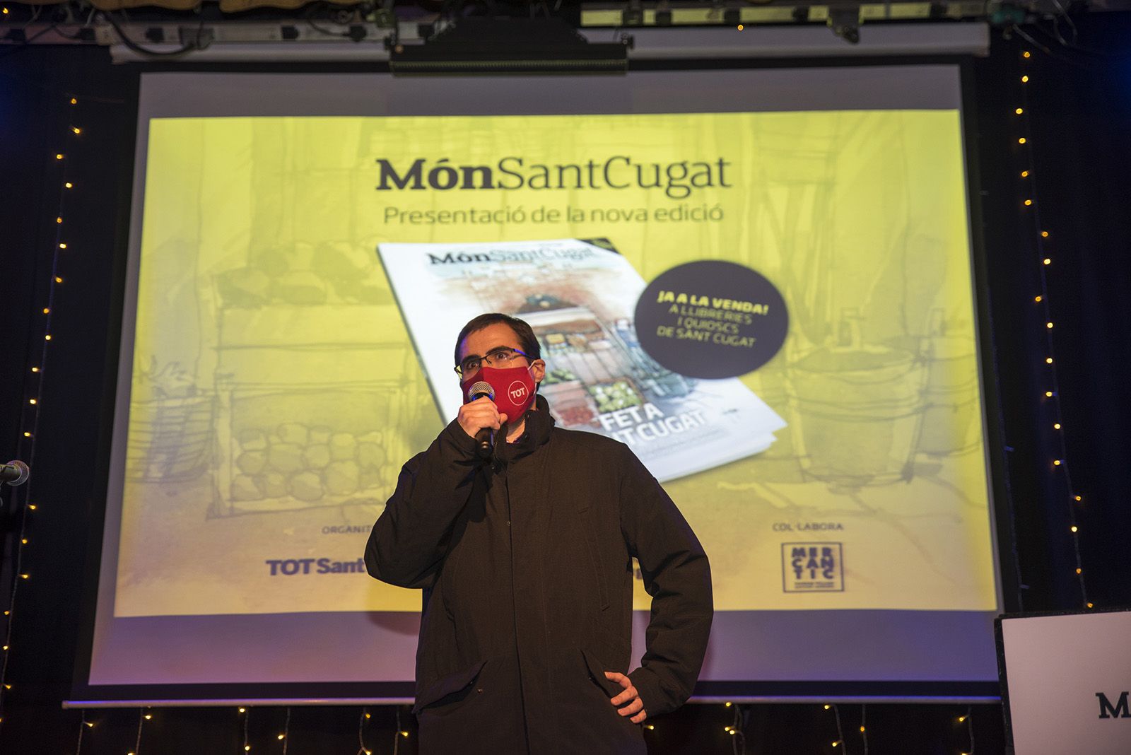Josep Lluís Silva, redactor del TOT, a la presentació de la dotzena revista del Món Sant Cugat. Foto: Bernat Millet.