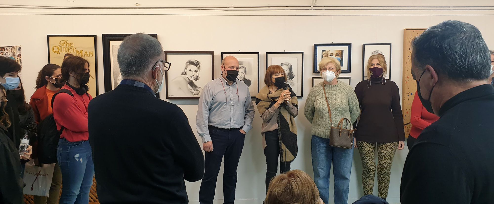 Inauguració de 'Retrats de cine'. FOTO: adolf.cat