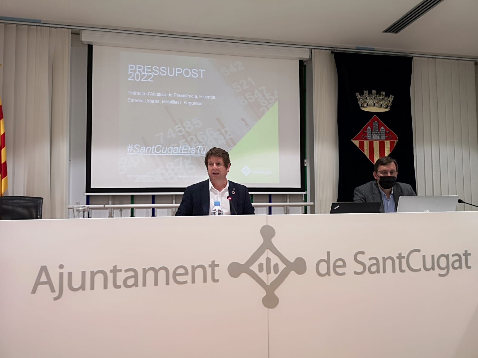 Pere Soler presentant el pressupost FOTO: Cedida