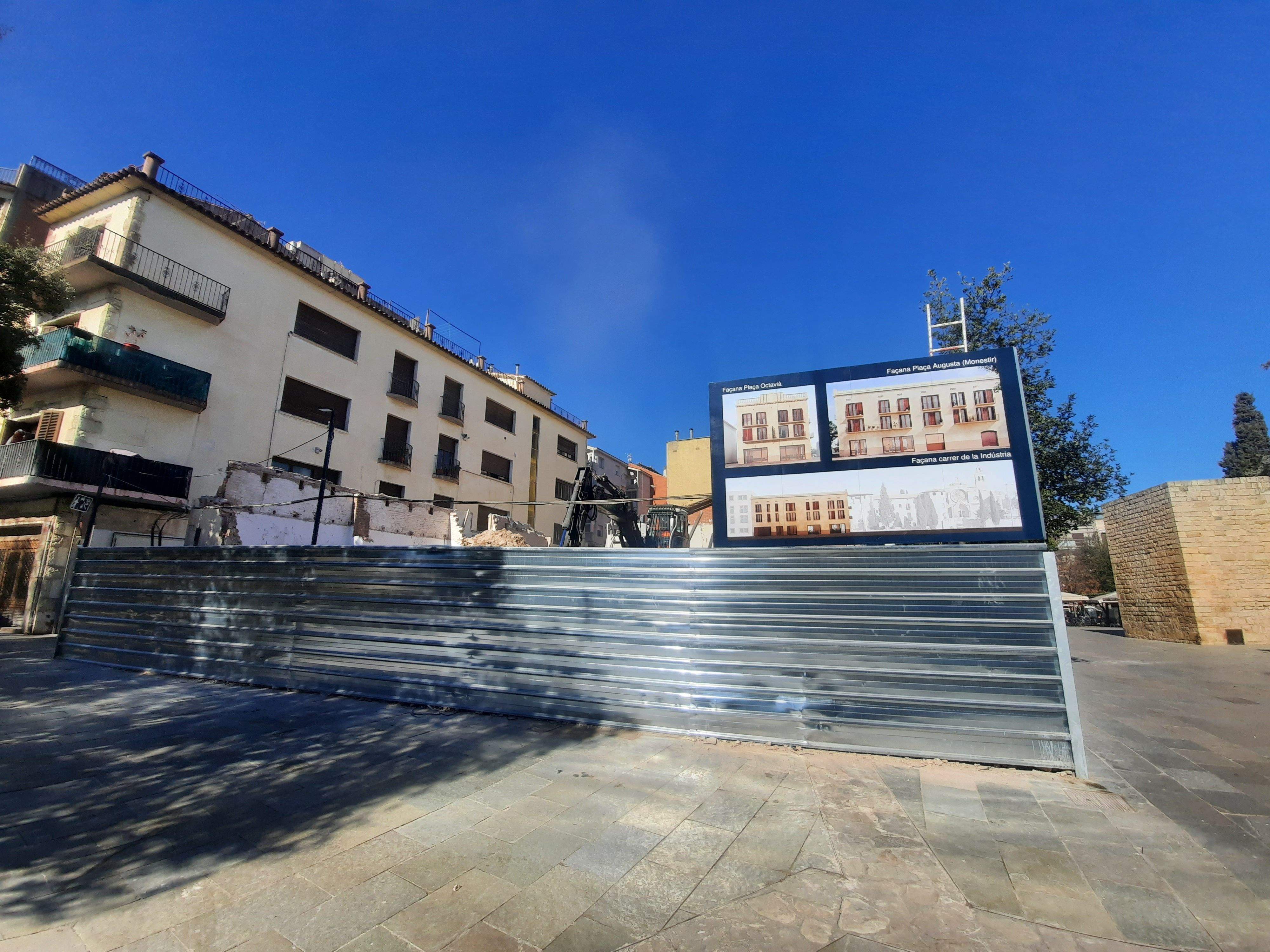 La casa enderrocada a la plaça d'Octavià FOTO: TOT