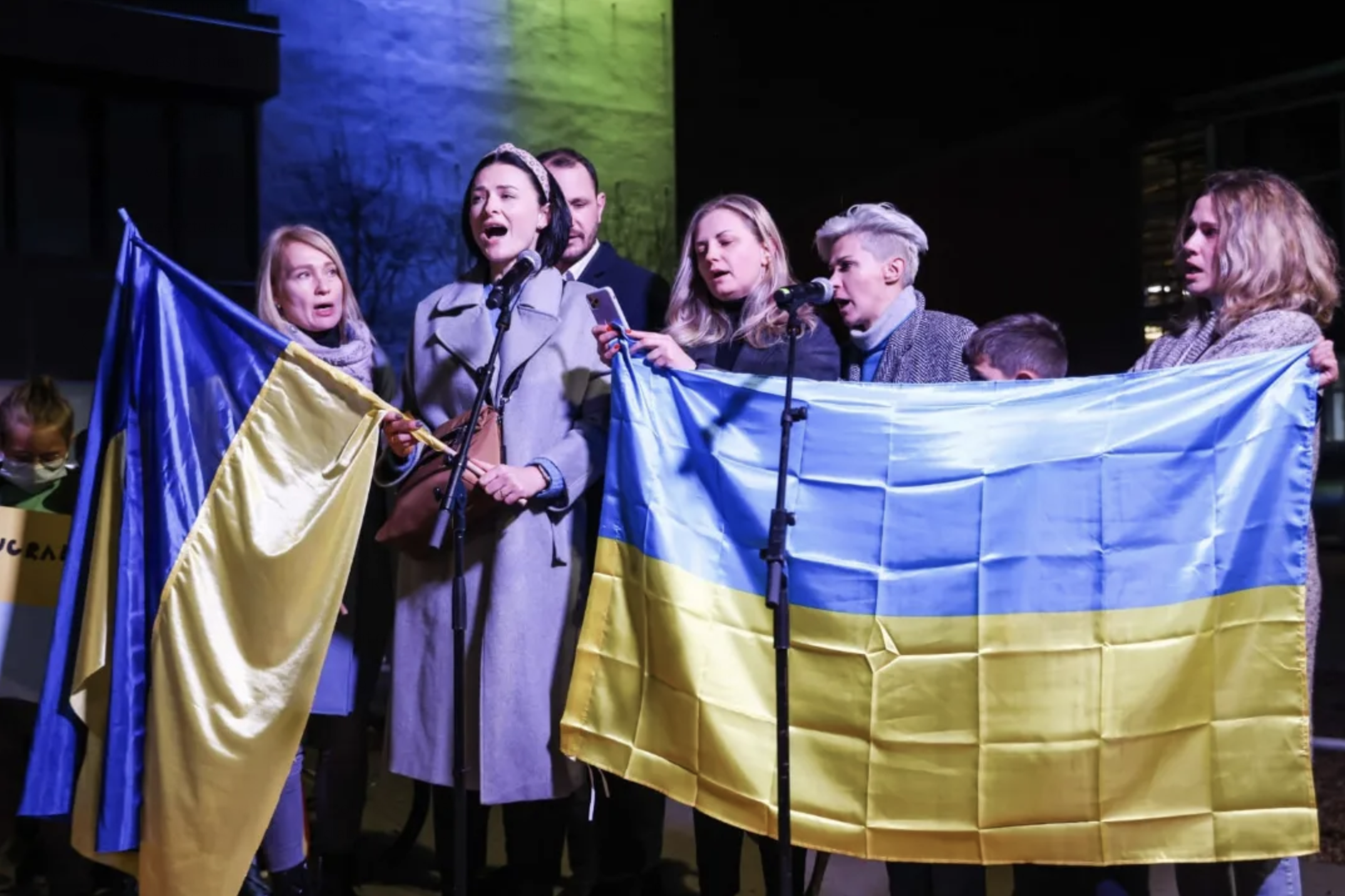 Manifestants contra la guerra a Ucraïna. FOTO: Lali Puig