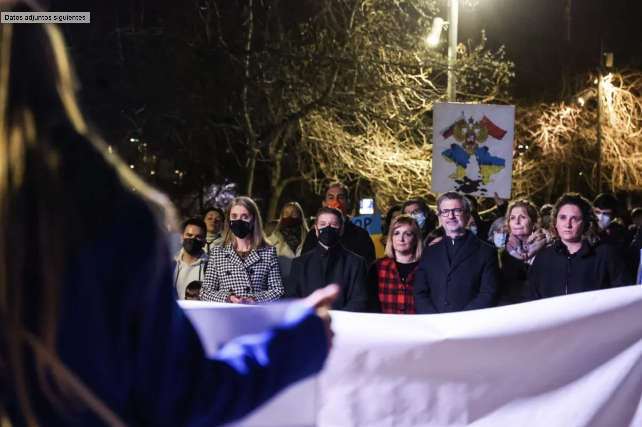 Manifestació a Sant Cugat en rebuig a la guerra d'Ucraïna. FOTO: Lali Puig