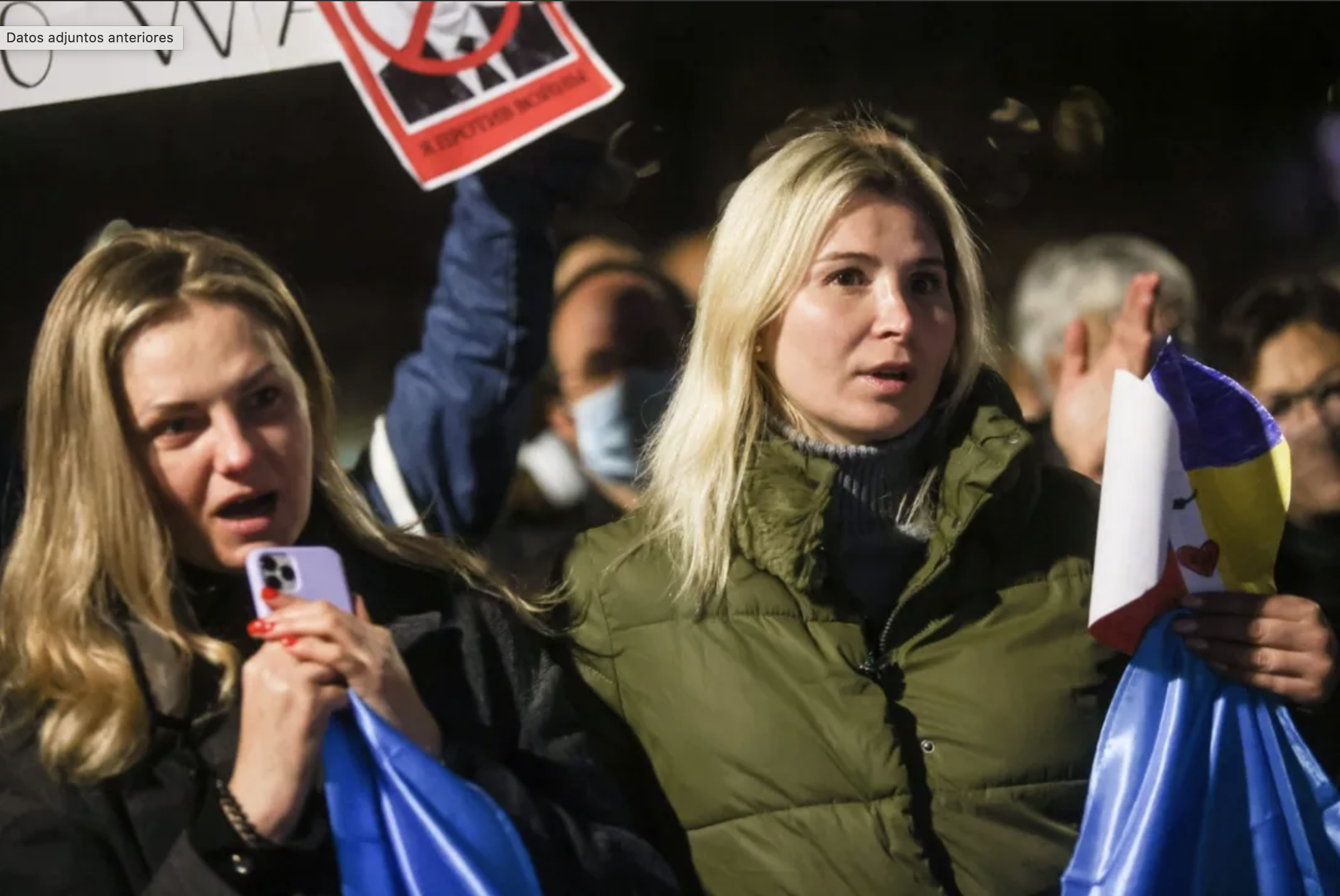 Manifestació a Sant Cugat en rebuig a la guerra d'Ucraïna. FOTO: Lali Puig