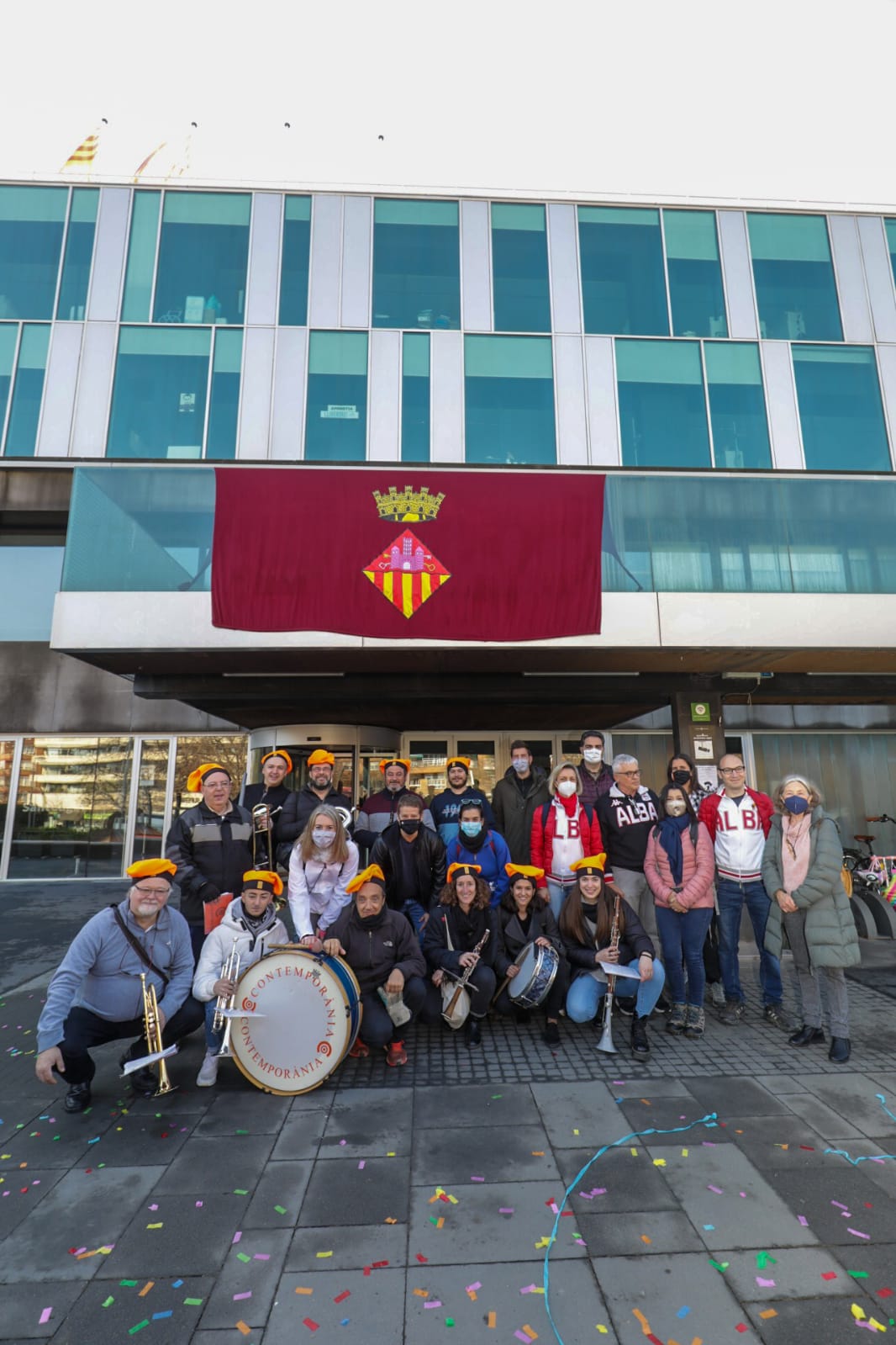 Rebuda institucional de La Unió com a banderers de Sant Medir FOTO: Ajuntament