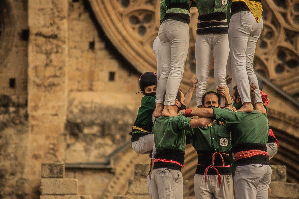 Castellers de Sant Cugat en els seus 25 anys (2021). FOTO: Arxiu