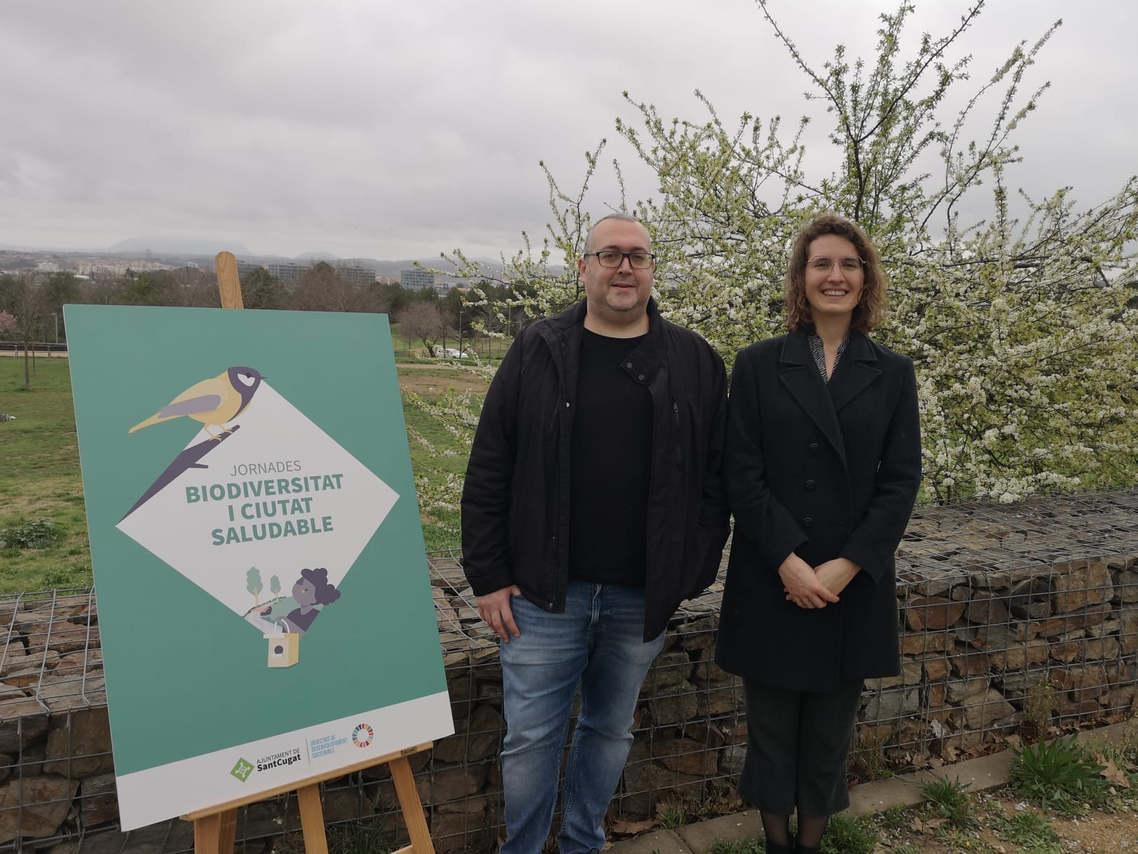 José Gallardo i Alba Gordó, regidors de l'Ajuntament de Sant Cugat FOTO: Ajuntament
