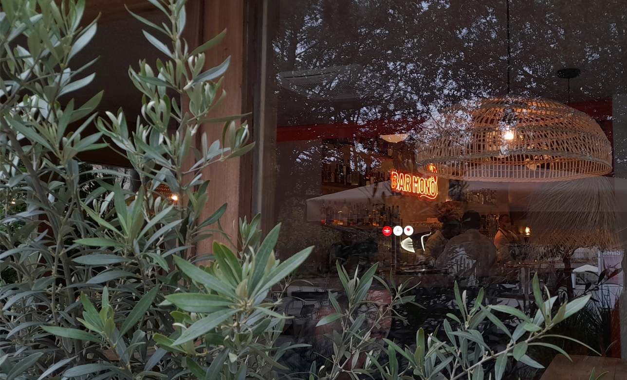 L'exterior del Bar Mono està rodejat de plantes. FOTO: Cristina Cabasés