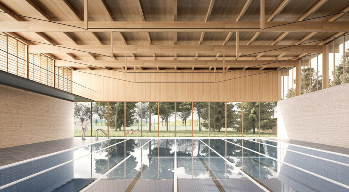 Imatge virtual de com serà la piscina de Mira-sol FOTO: Ajuntament