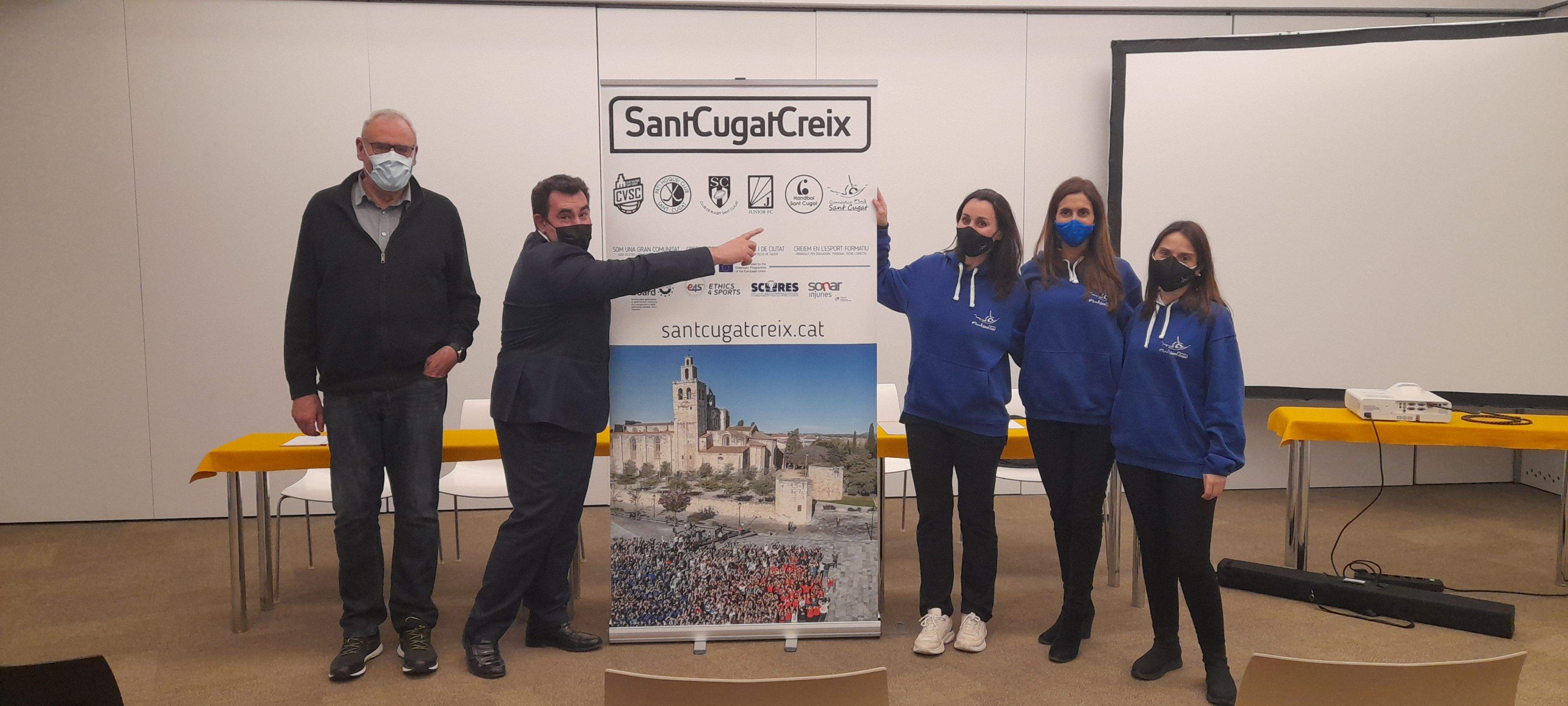 El Club Gimnàstica Rítmica i Estètica Sant Cugat signa el conveni amb Sant Cugat Creix. FOTO: Cristina Cabasés