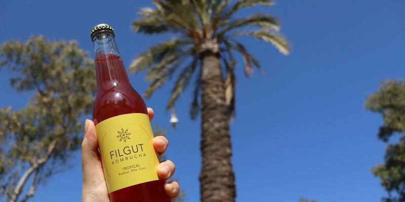 Filgut Kombucha, una beguda probiòtica feta a Sant Cugat sense alcohol. FOTO: Cedida