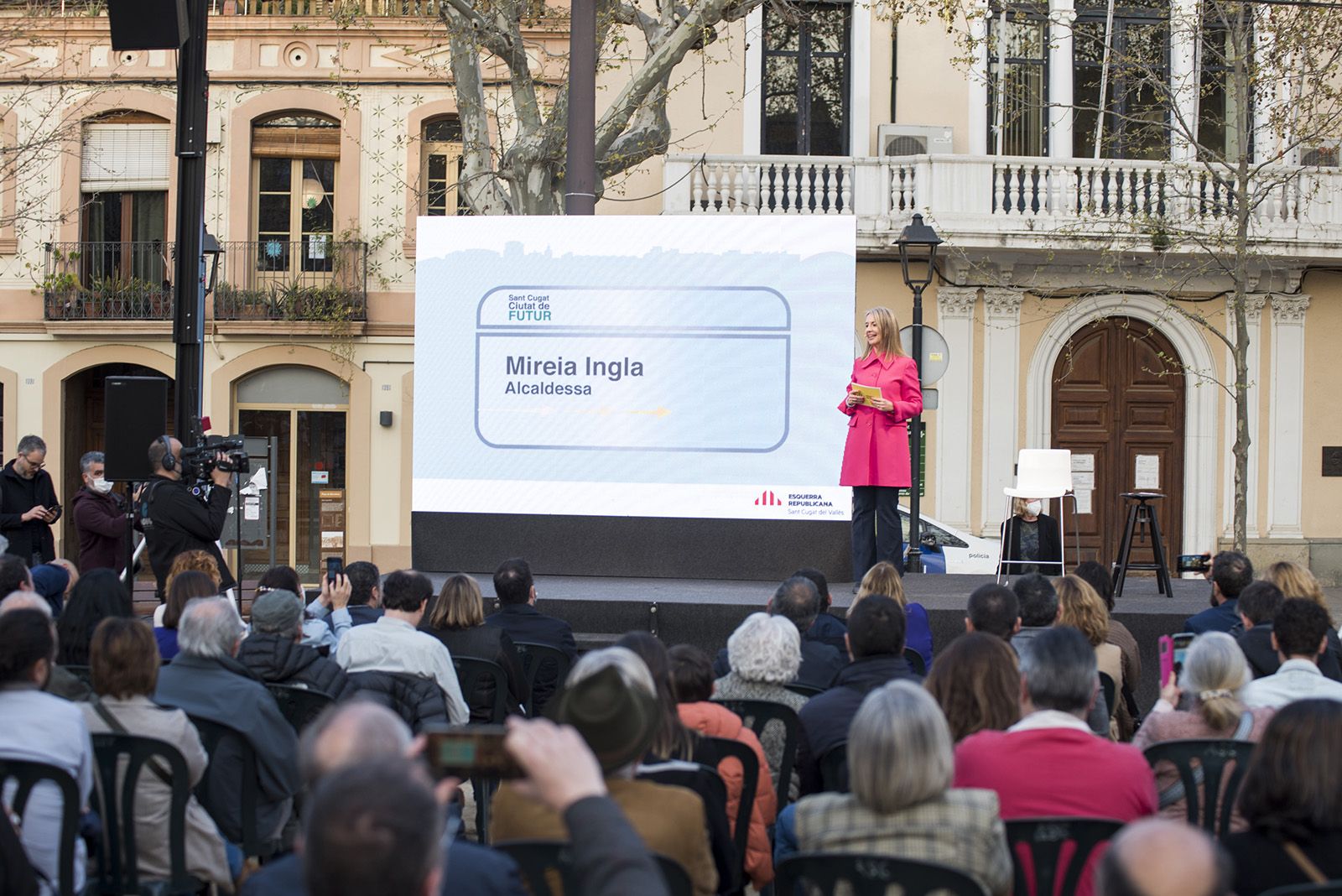 Acte de presentació de Mireia Ingla com a candidata d'ERC a la plaça de Barcelona. FOTO: Bernat Millet.