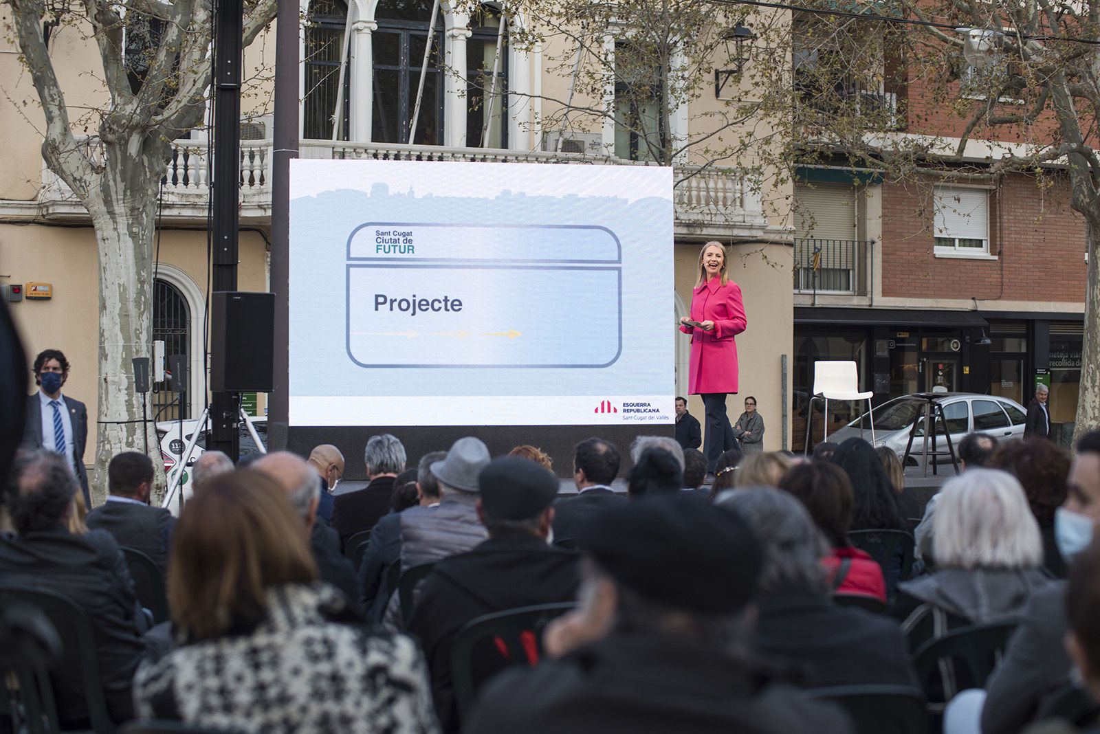 Acte de presentació de Mireia Ingla com a candidata d'ERC a la plaça de Barcelona. FOTO: Bernat Millet.