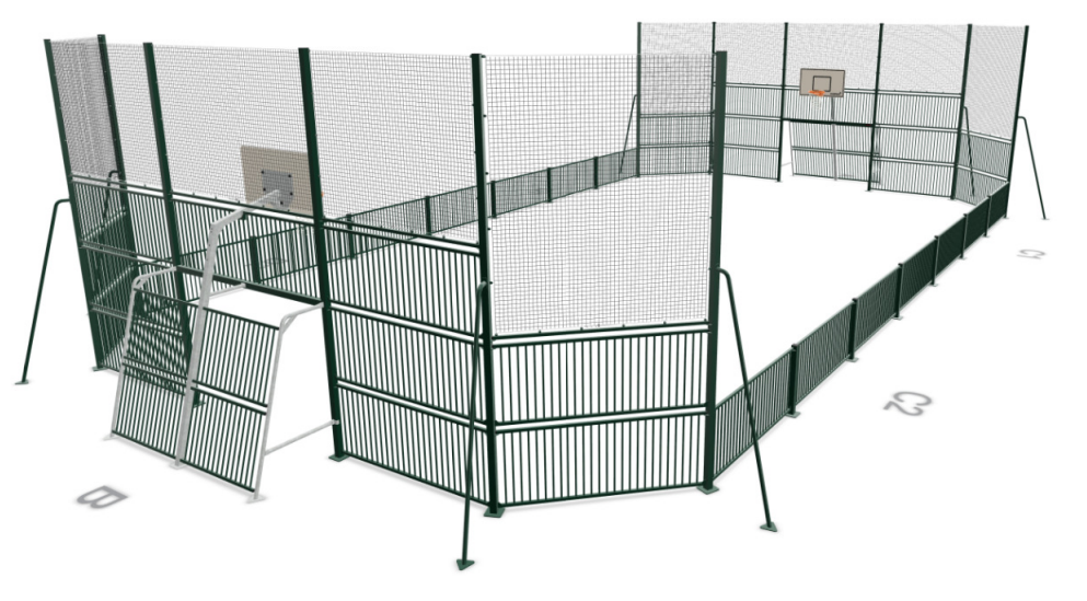 Exemple de com serà la pista esportiva prefabricada que es vol instal·lar a Volpelleres FOTO: Ajuntament