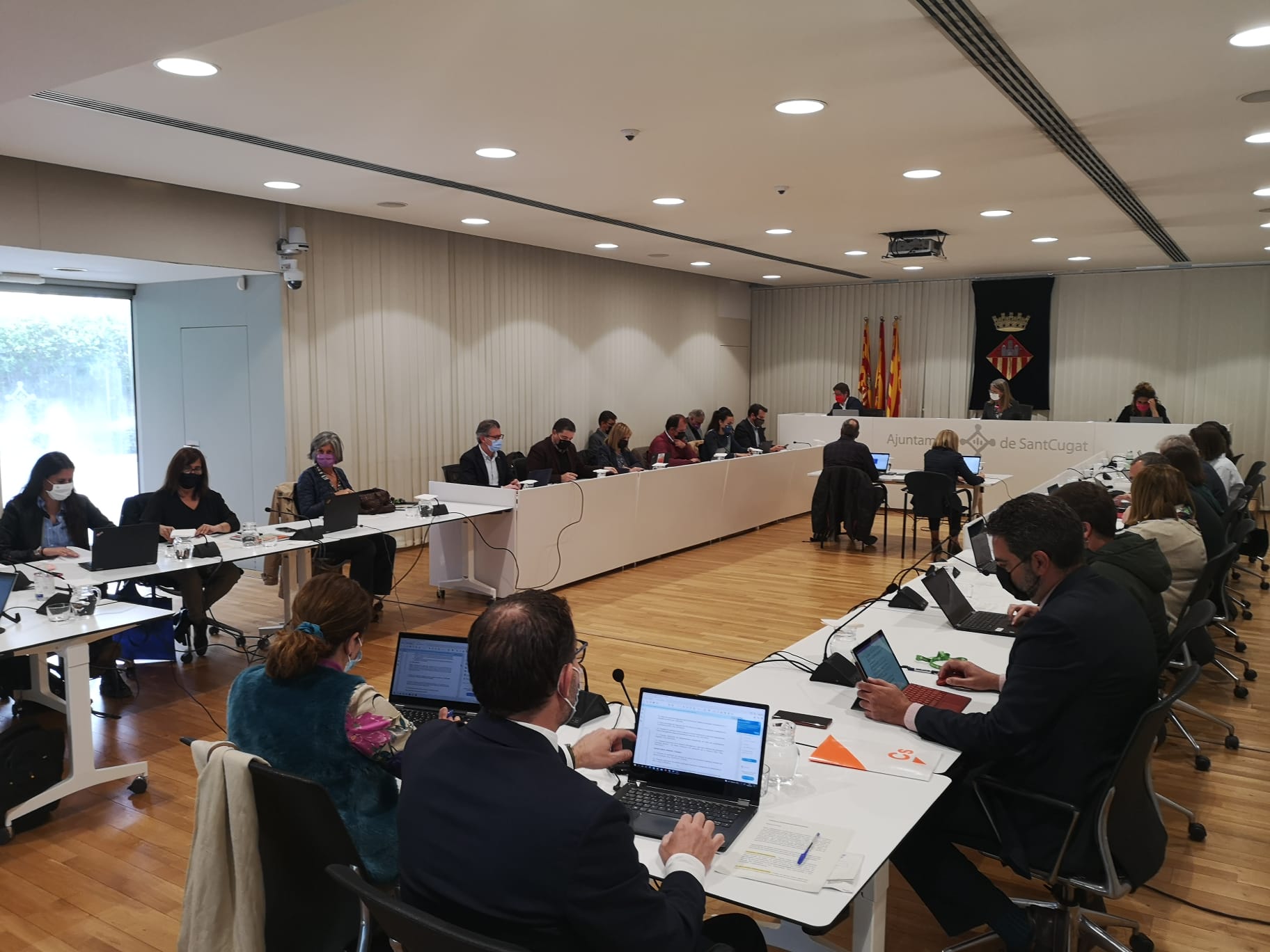 Els regidors en el ple municipal del mes d'abril. FOTO: Ajuntament