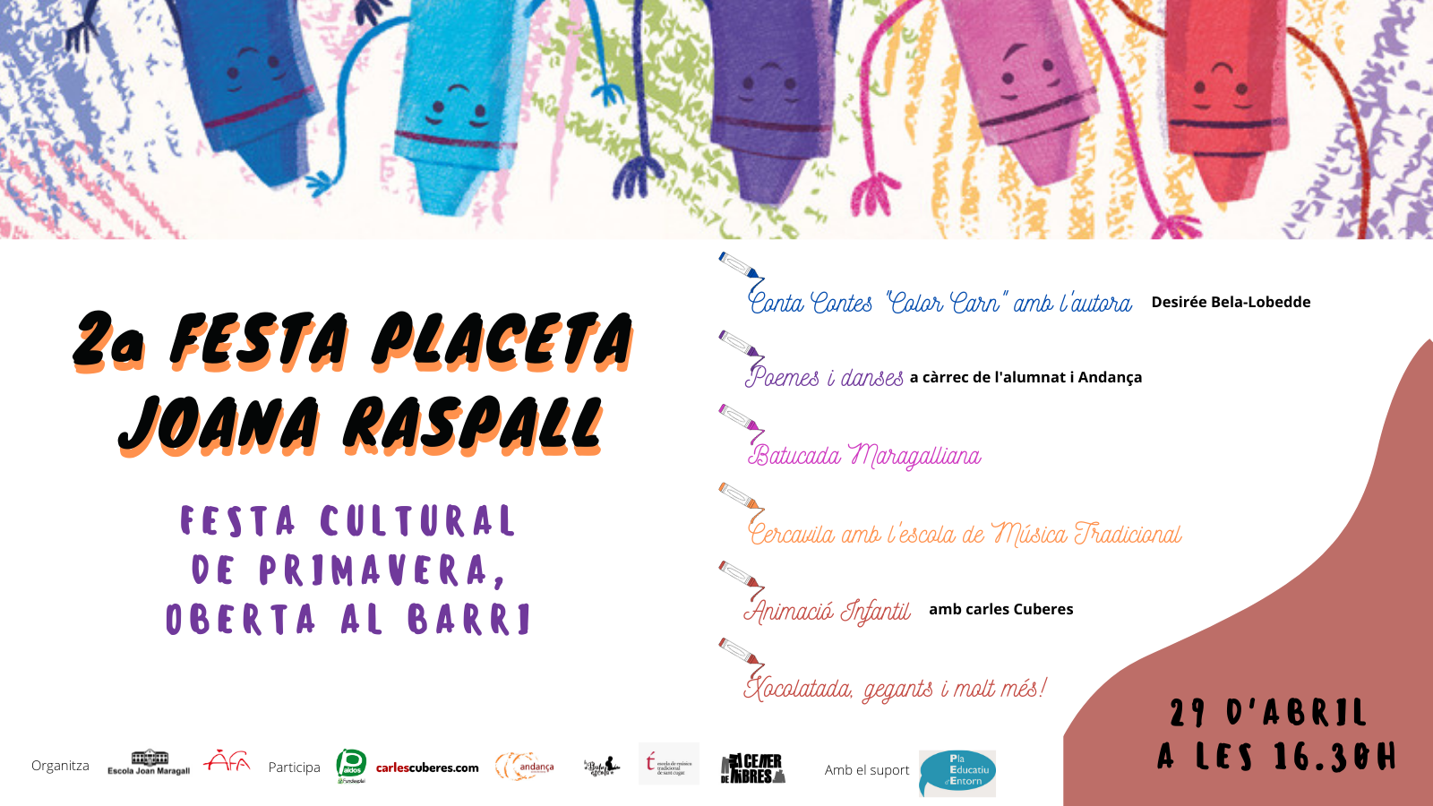 Cartell de la 2a Festa Placeta Joana Raspall 