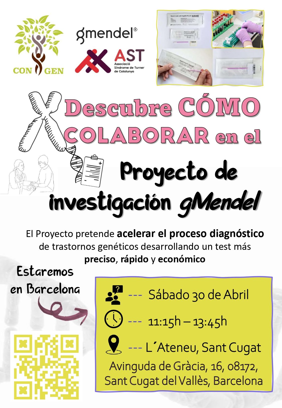 Cartell de la jornada de l'Associació Síndrome de Turner Catalunya