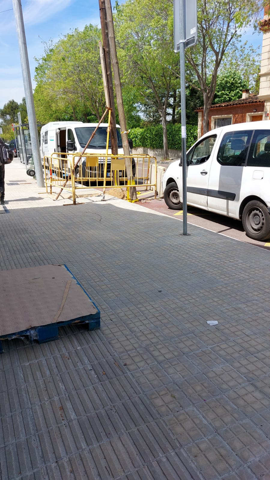 Pals de llum obra rambla Jacint Verdaguer. FOTO: Marta Bosch.