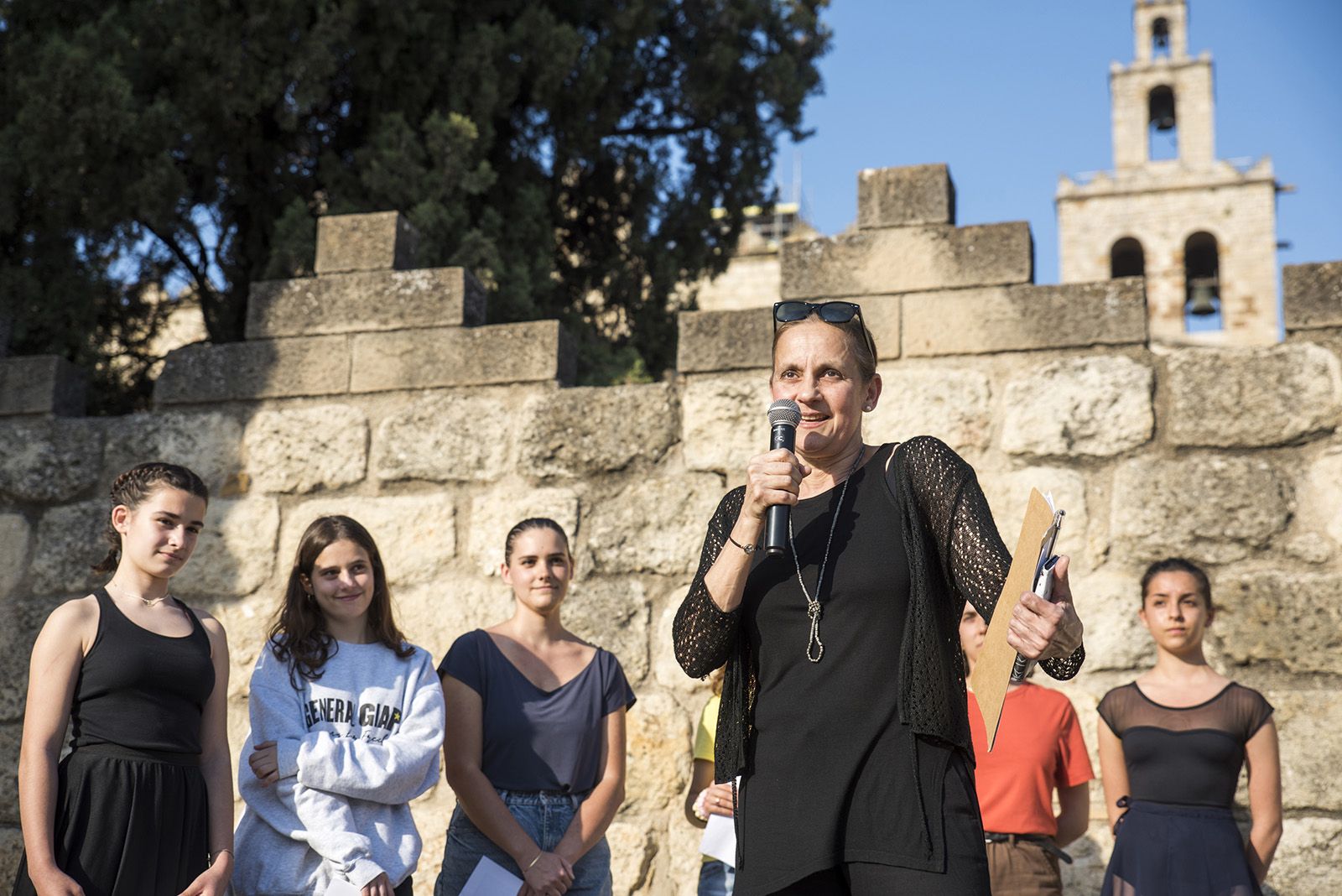 Lectura del manifest del Dia Internacional de la Dansa. FOTO: Bernat Millet.