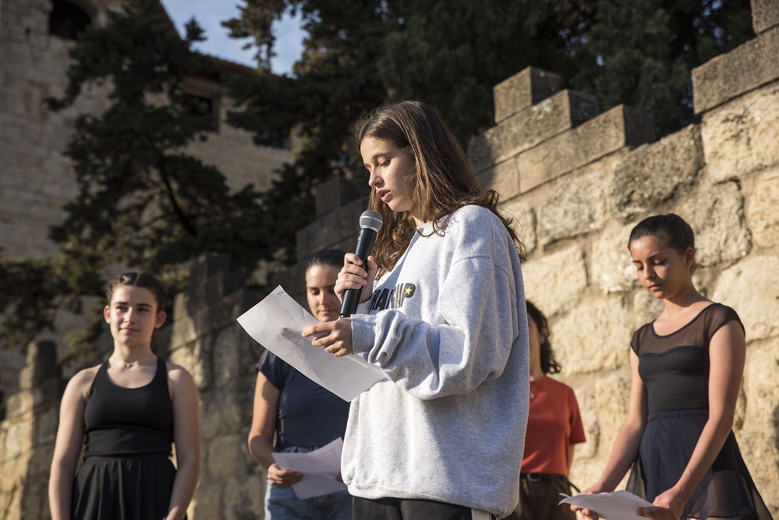 Lectura del manifest del Dia Internacional de la Dansa. FOTO: Bernat Millet.