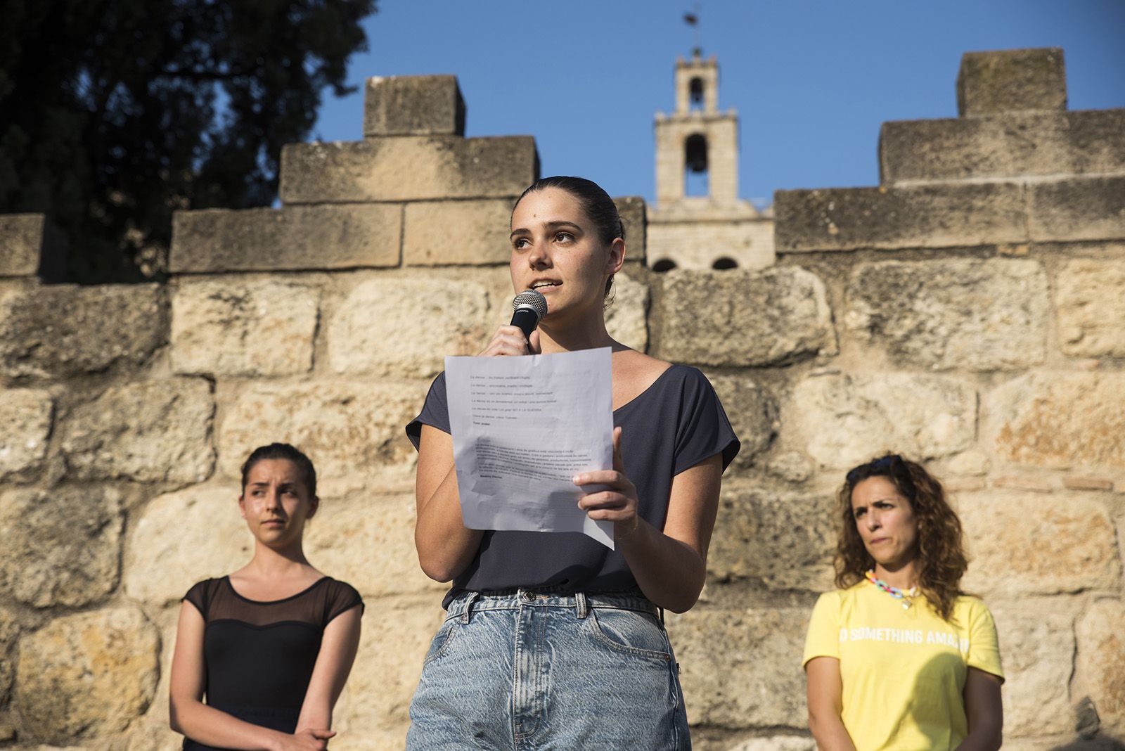 Lectura del manifest del Dia Internacional de la Dansa. FOTO: Bernat Millet.
