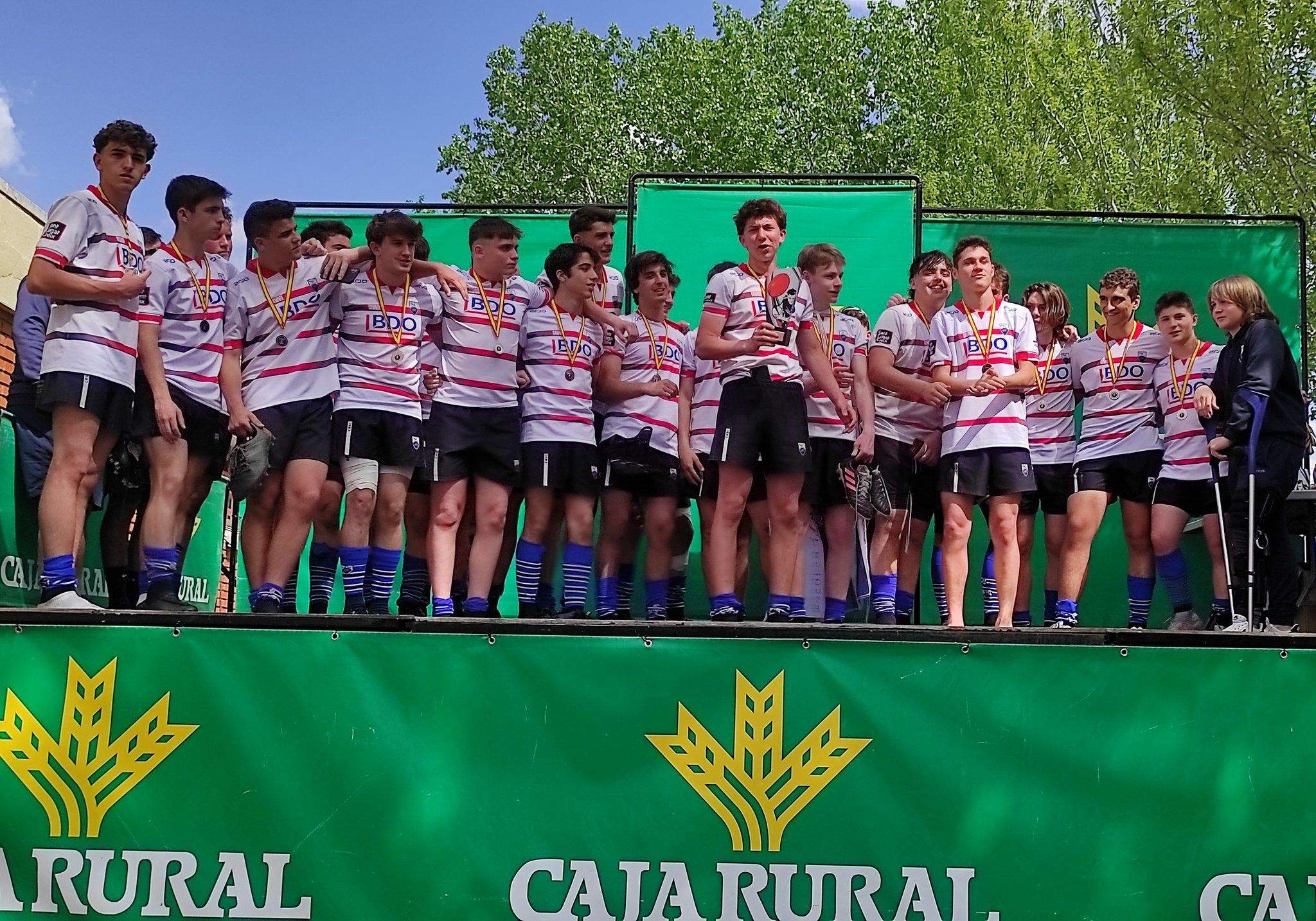 El Rugby Sant Cugat va perdre la final del Campionat d'Espanya sub-18 contra el KREAB Alcobendas Rugby. FOTO: Twitter @RugbyS18CtoESP