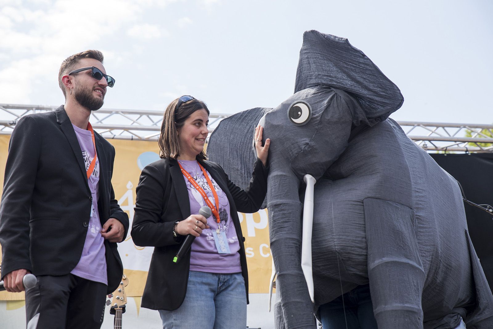 Sant Cugat va acollir més de 3.000 joves en l'edició d'enguany de l'Esplaiada, el colofó de la qual va ser en un acte unitari. FOTO: Bernat Millet