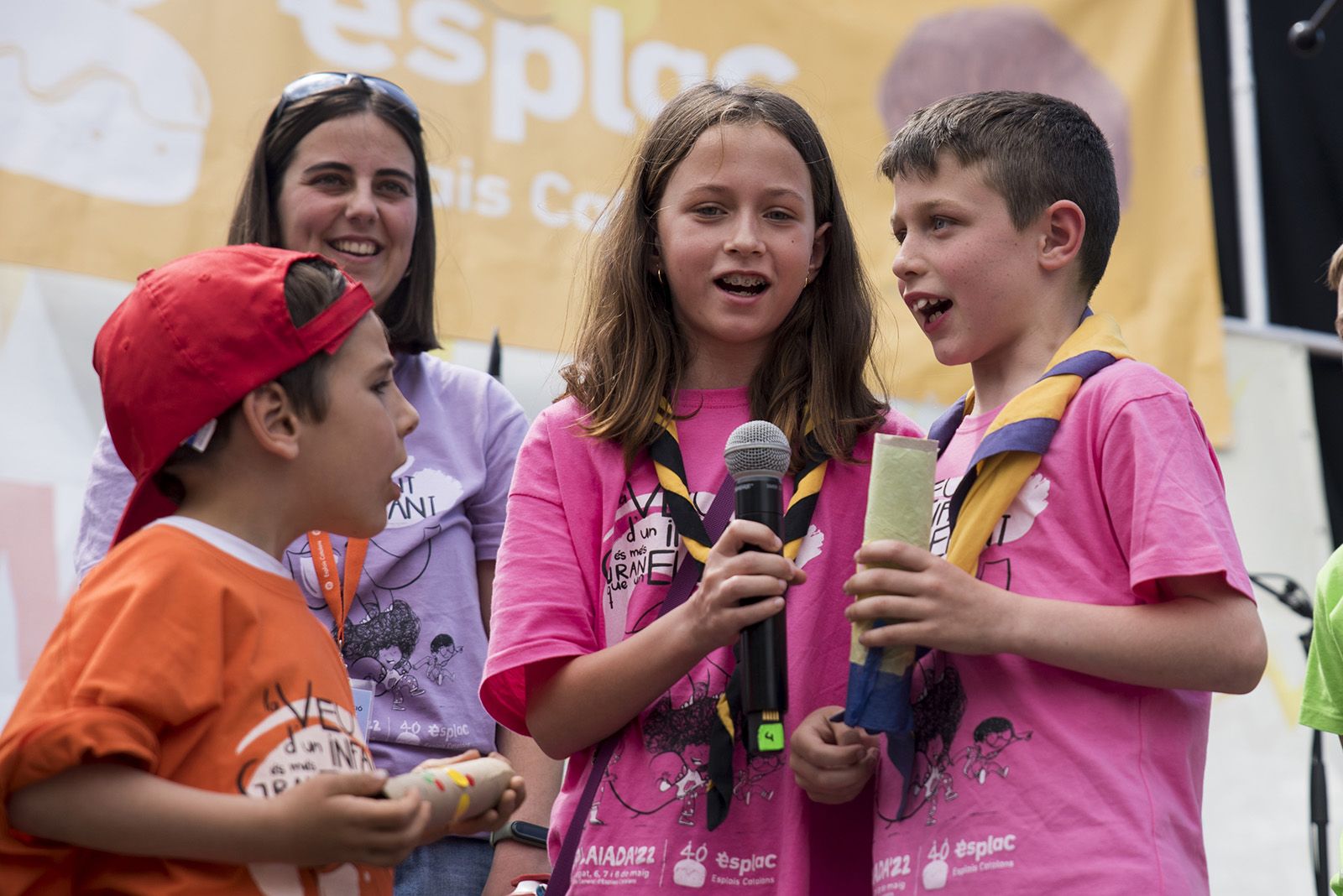 Sant Cugat va acollir més de 3.000 joves en l'edició d'enguany de l'Esplaiada, el colofó de la qual va ser en un acte unitari. FOTO: Bernat Millet