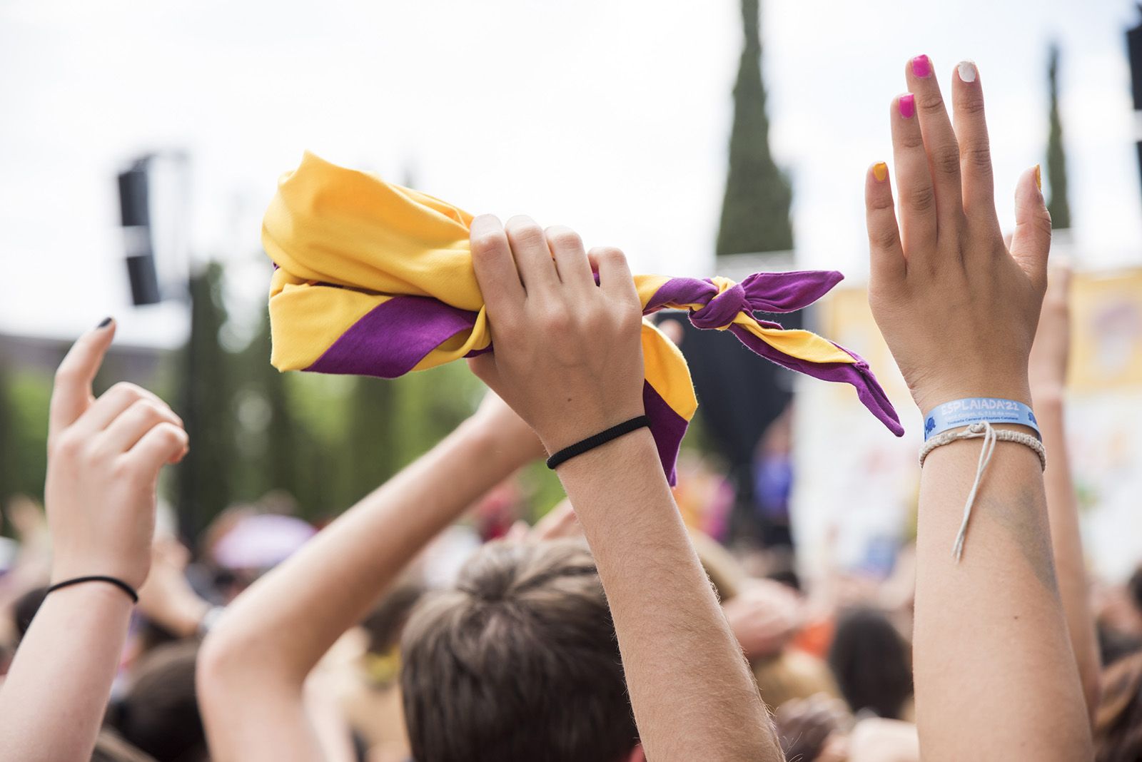 Sant Cugat va acollir més de 3.000 joves en l'edició d'enguany de l'Esplaiada, el colofó de la qual va ser en un acte unitari. FOTO: Bernat Millet