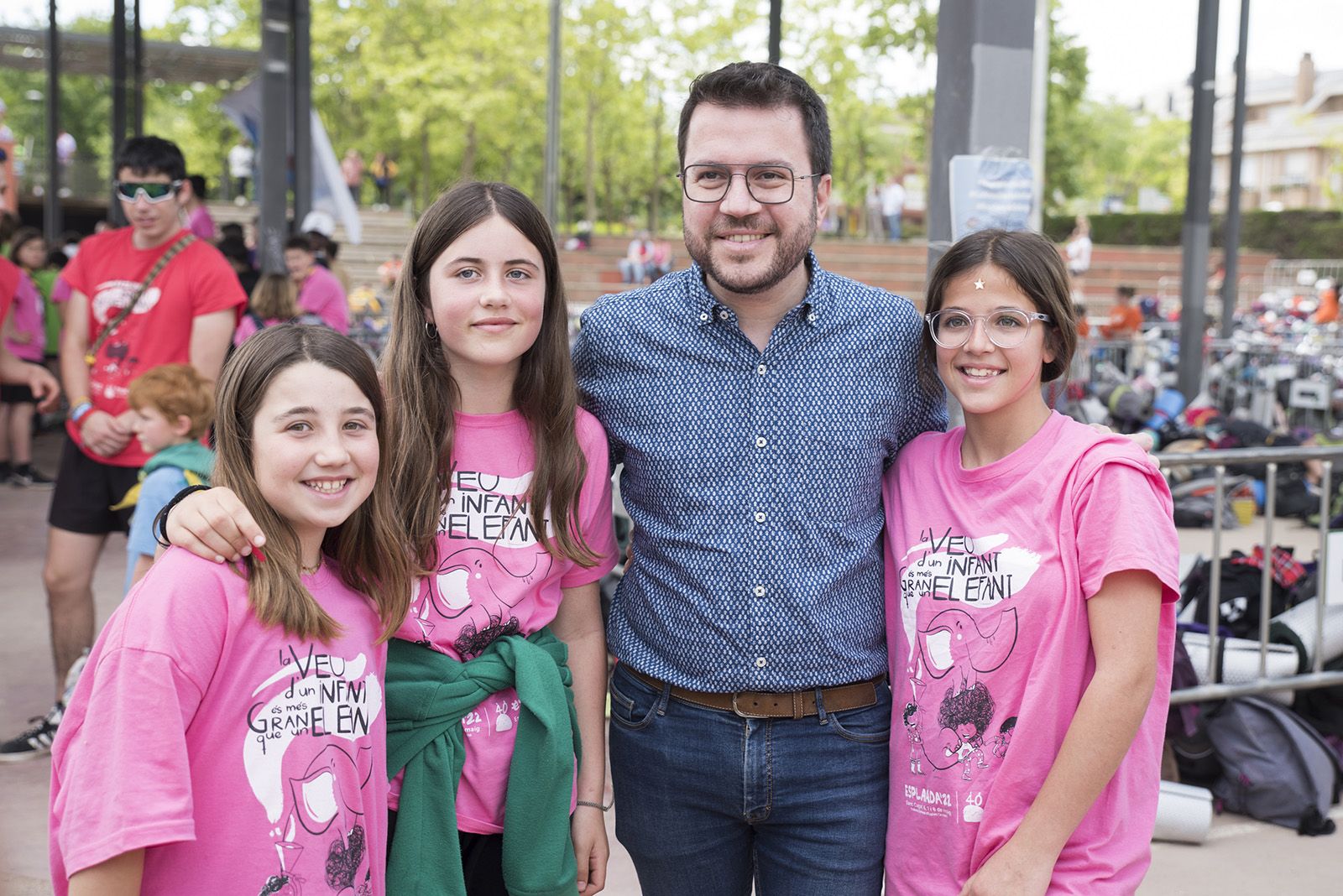 Sant Cugat va acollir més de 3.000 joves en l'edició d'enguany de l'Esplaiada, el colofó de la qual va ser en un acte unitari. FOTO: Bernat Millet