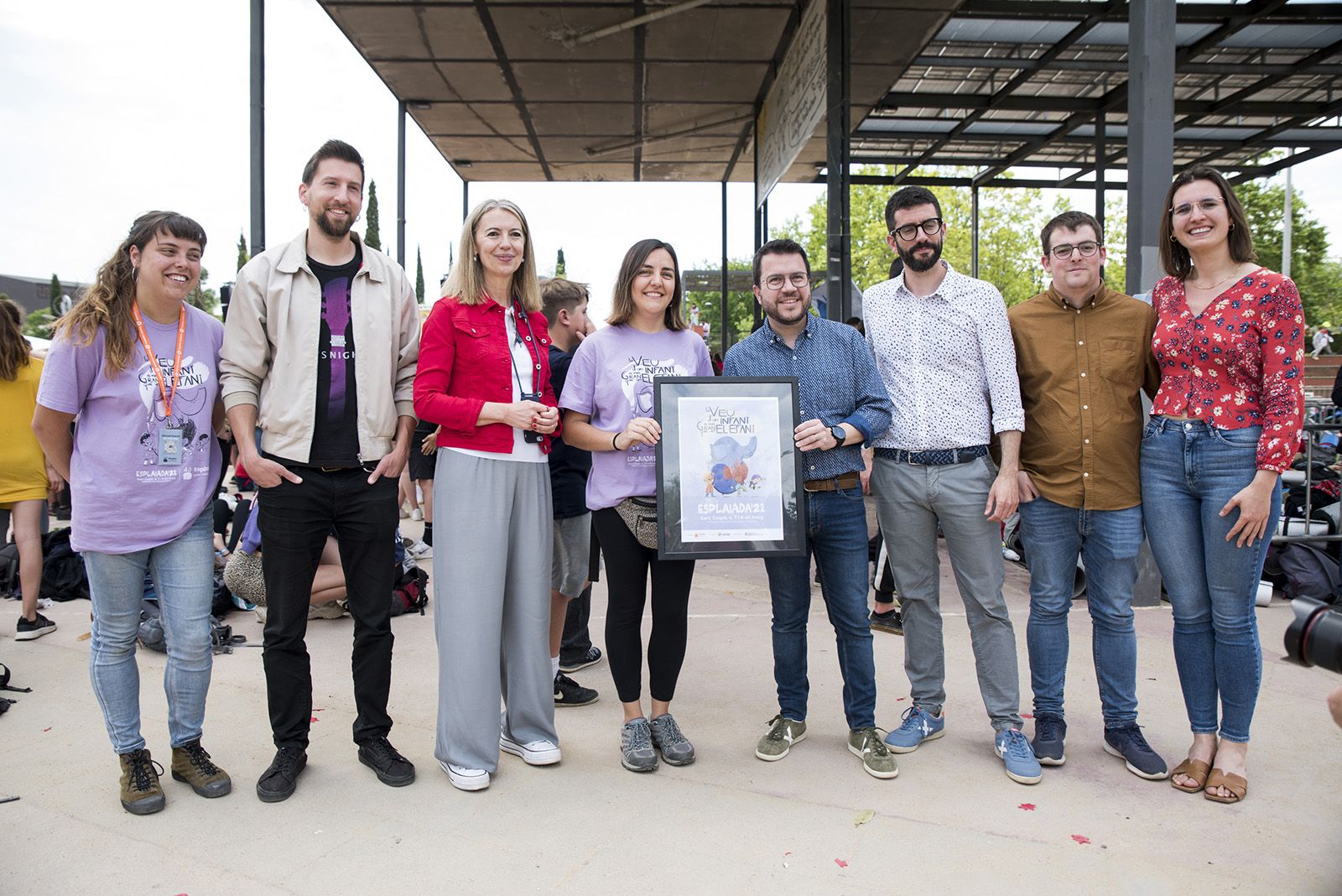 Sant Cugat va acollir més de 3.000 joves en l'edició d'enguany de l'Esplaiada, el colofó de la qual va ser en un acte unitari. FOTO: Bernat Millet