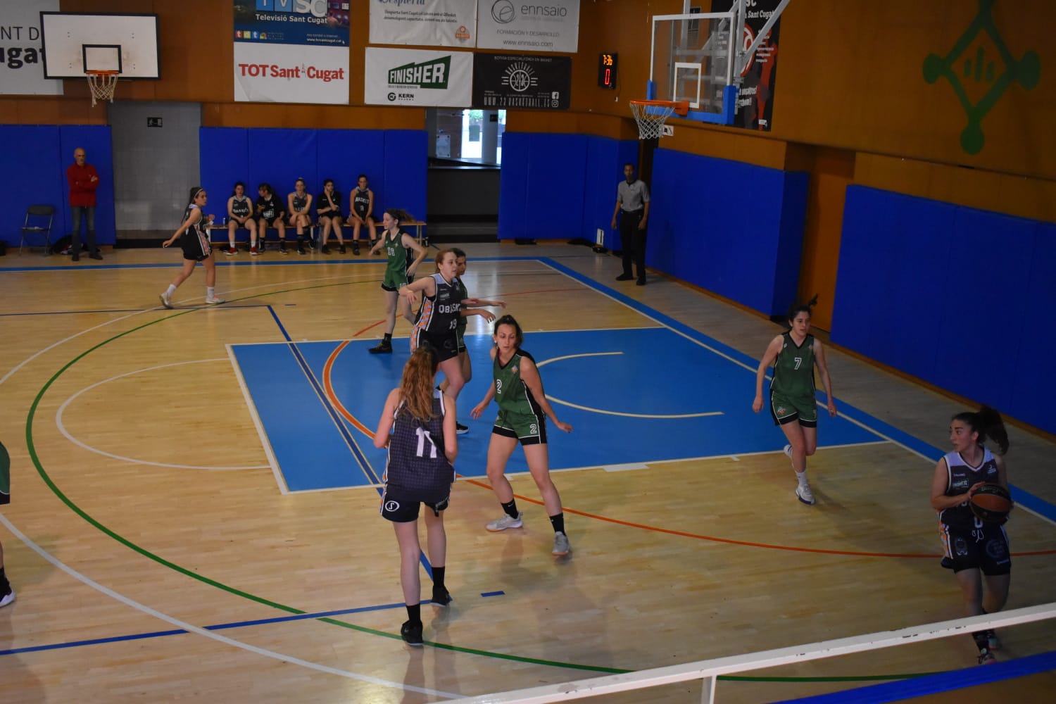 Victòria del Qbasket Sant Cugat a casa contra el CB Nou Esplugues. FOTO: Cedida