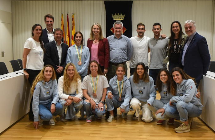 Recepció al Júnior FC a l'Ajuntament. FOTO: Ajuntament