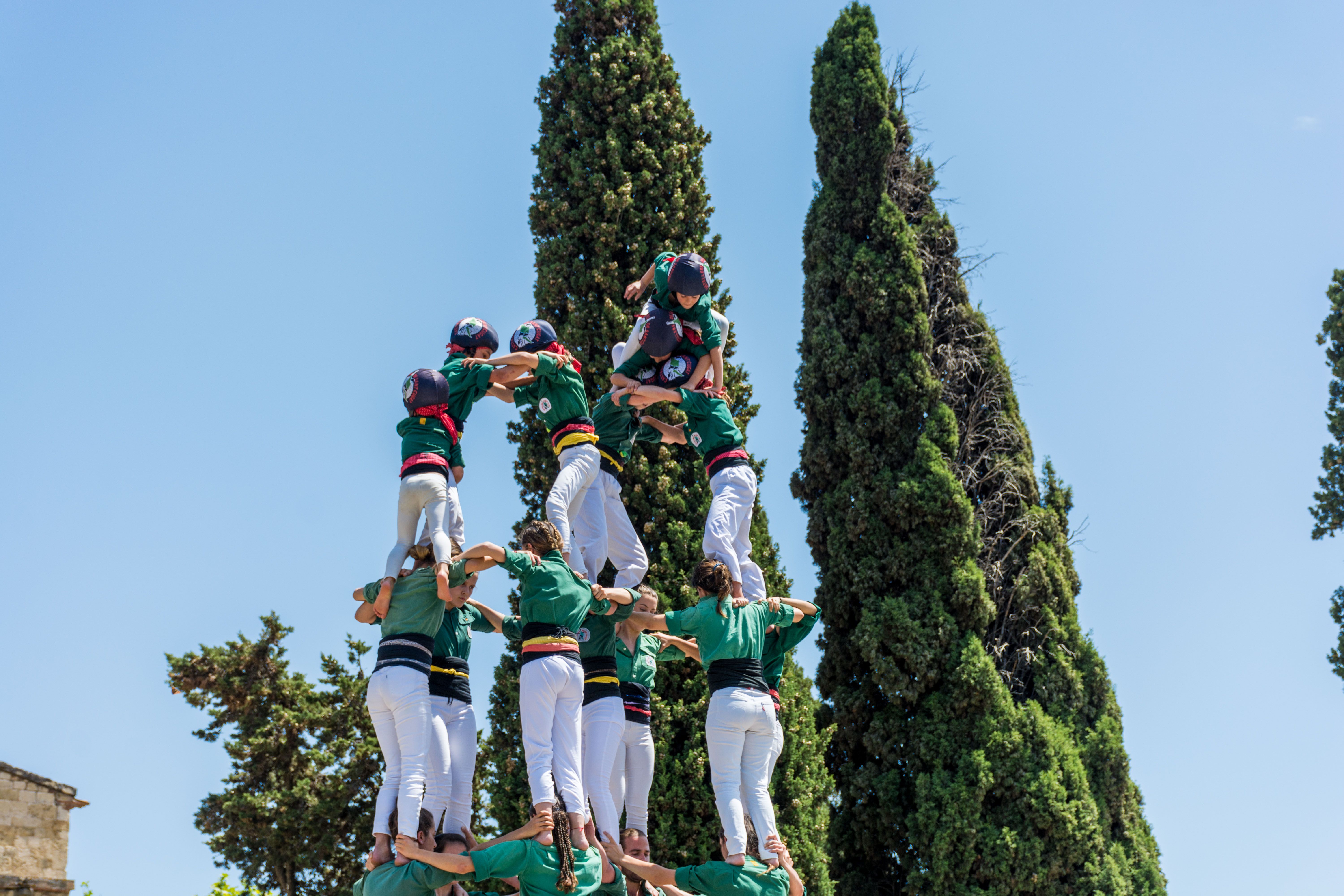 Els Castellers de Sant Cugat han pogut retrobar-se amb els castells durant la Diada de Sant Ponç. FOTO: Carmelo Jiménez