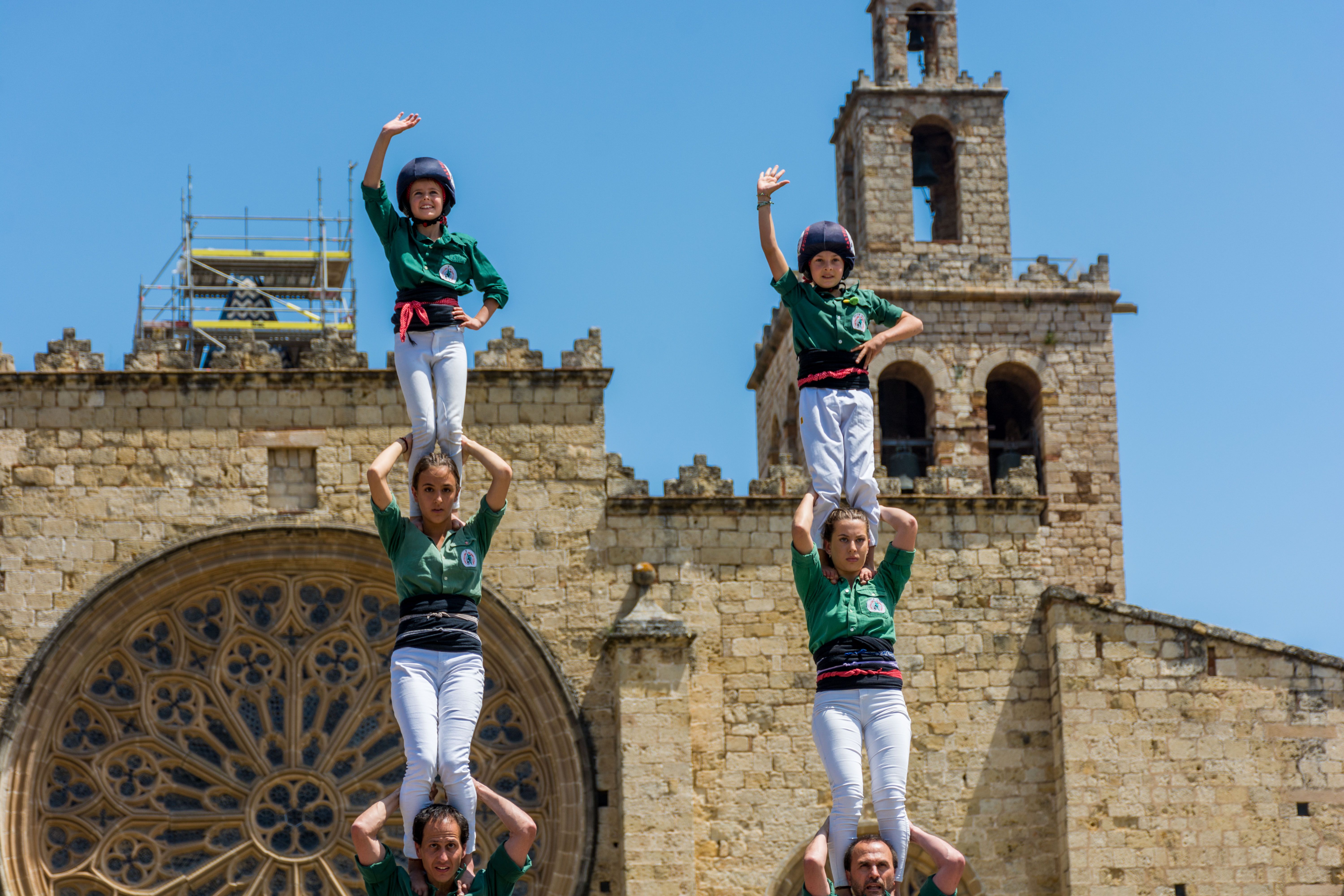 Els Castellers de Sant Cugat a la Diada de Sant Ponç. FOTO: Carmelo Jiménez