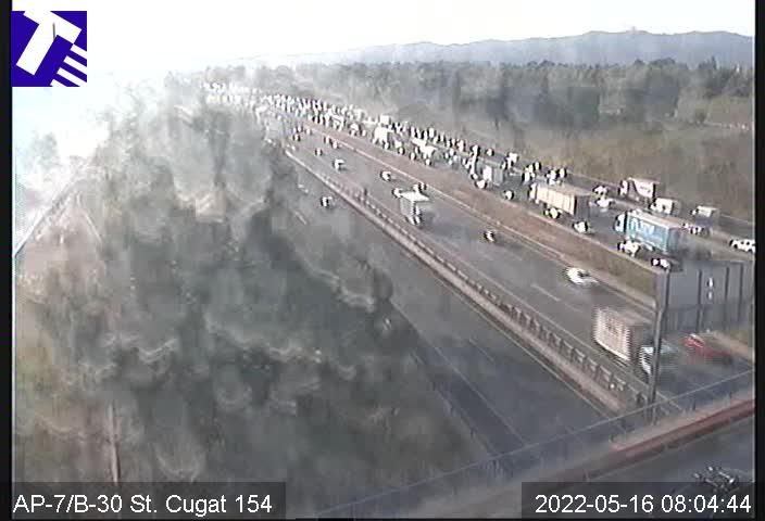 Retencions a l'AP-7 a Cerdanyola. FOTO: Trànsit