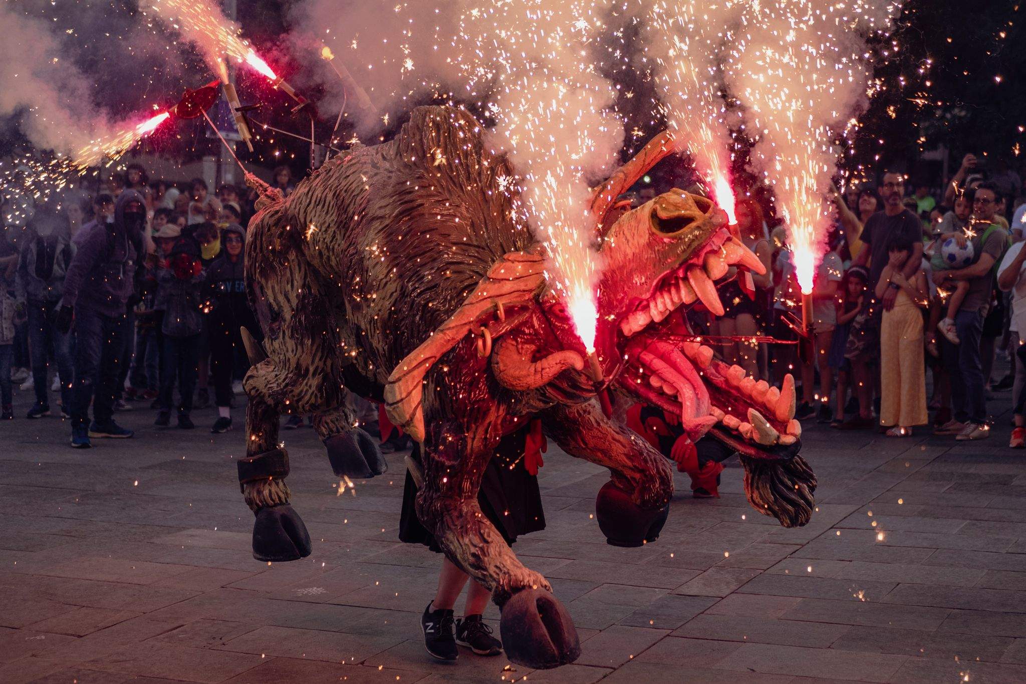 Inici de l'Encabronada, el correfoc de les bèsties. FOTO: Ale Gómez