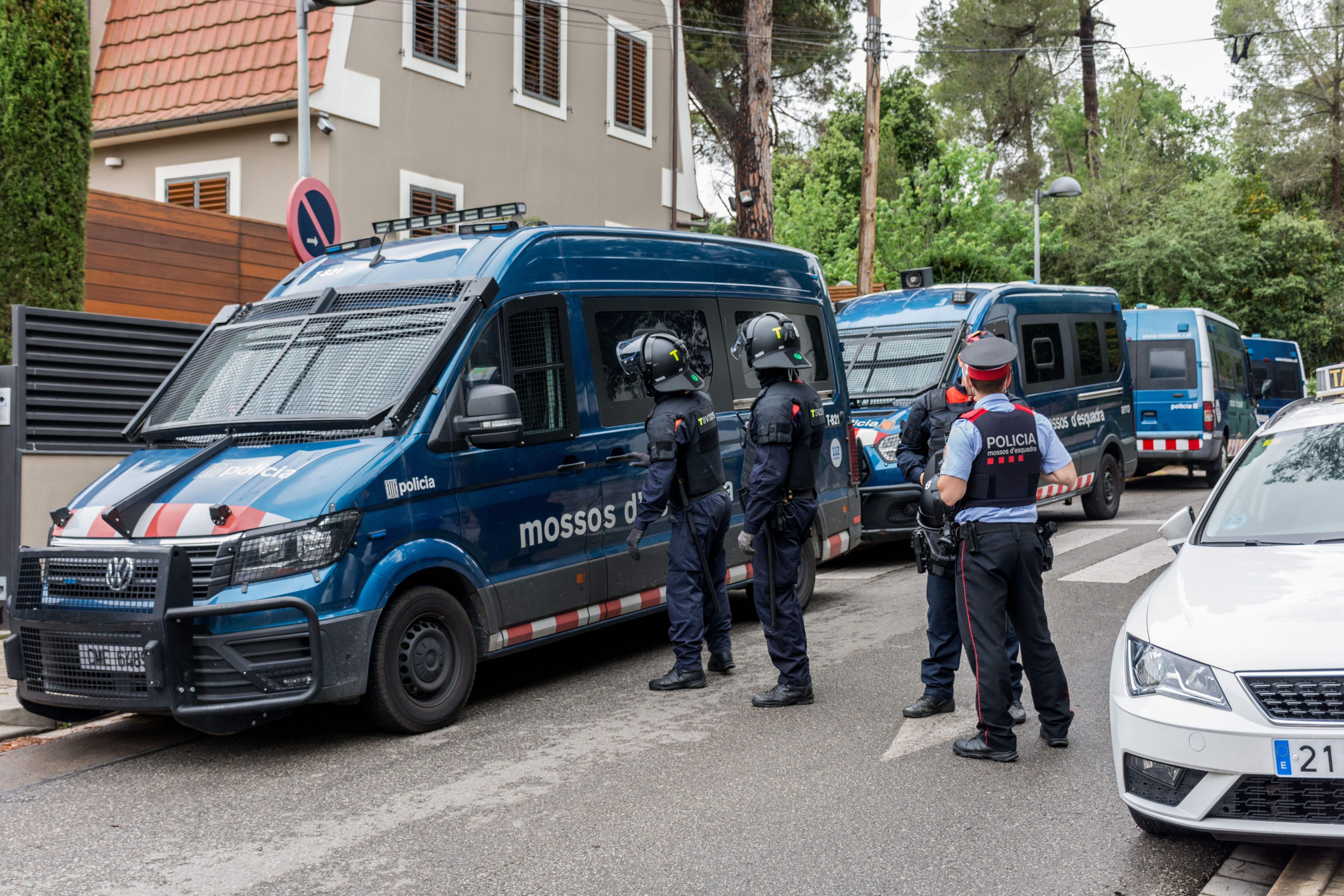 Un dispositiu dels Mossos a Sant Cugat FOTO: Carmelo Jiménez