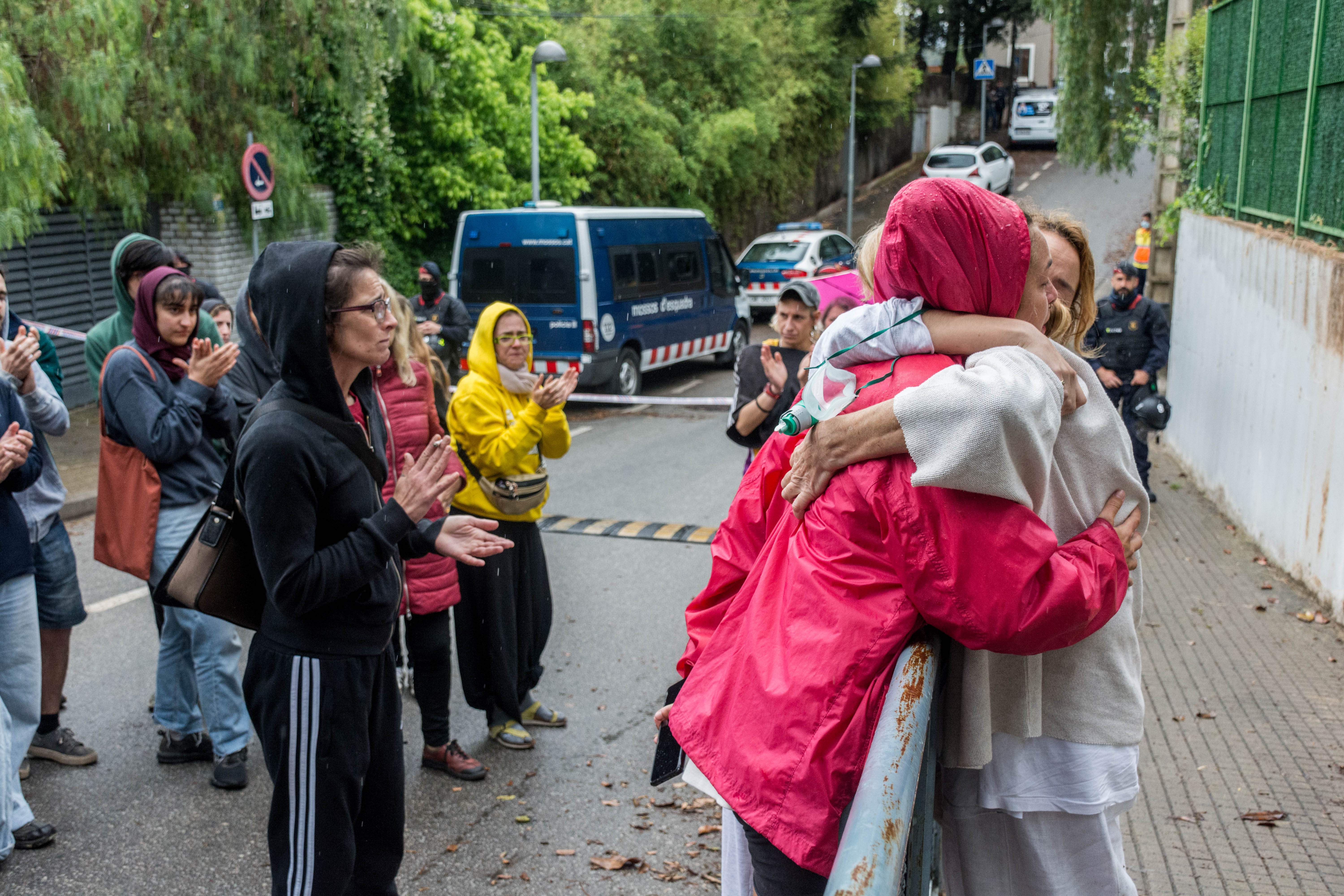 El sindicat amb la família desnonada FOTO: Carmelo Jiménez