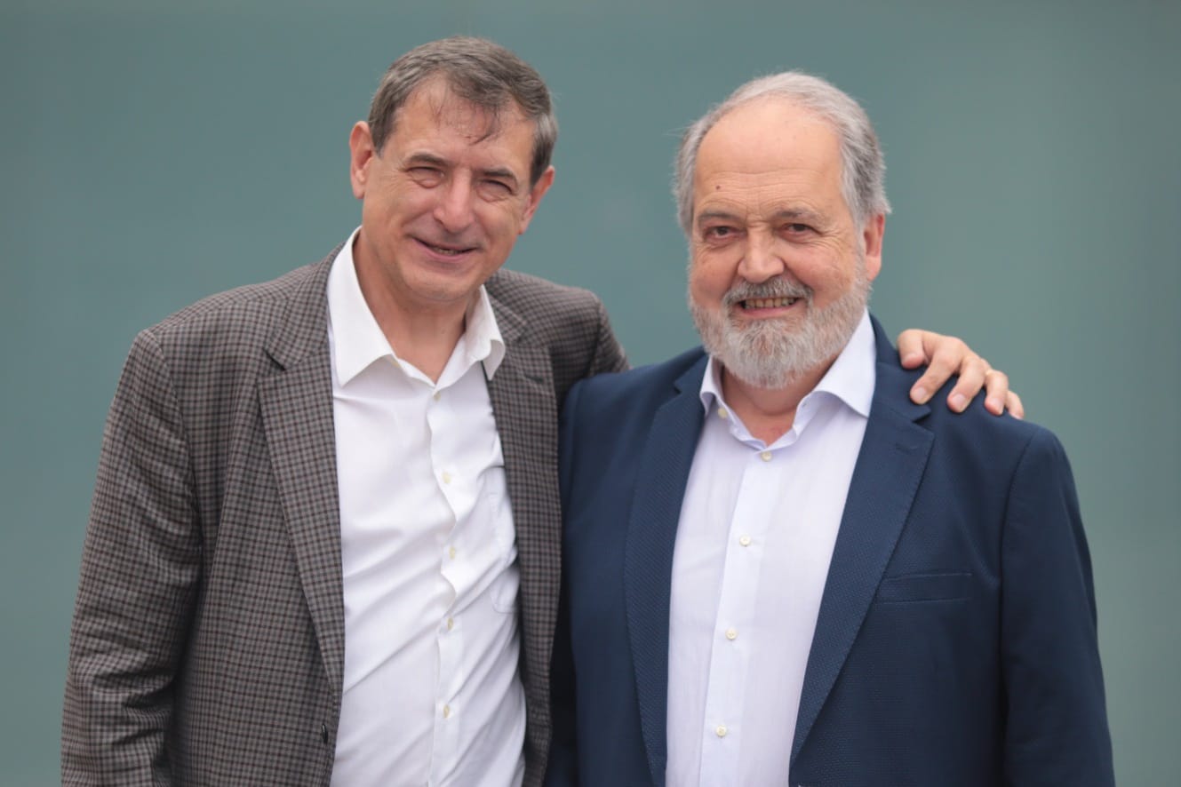 Salvador Brotons, nou director titular (esquerra) i Josep Ferré (dreta), director artístic de l'Orquestra Simfònica Sant Cugat. FOTO: A. Ribera