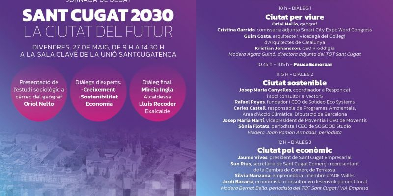 programa de la Jornada Sant cugat 2030