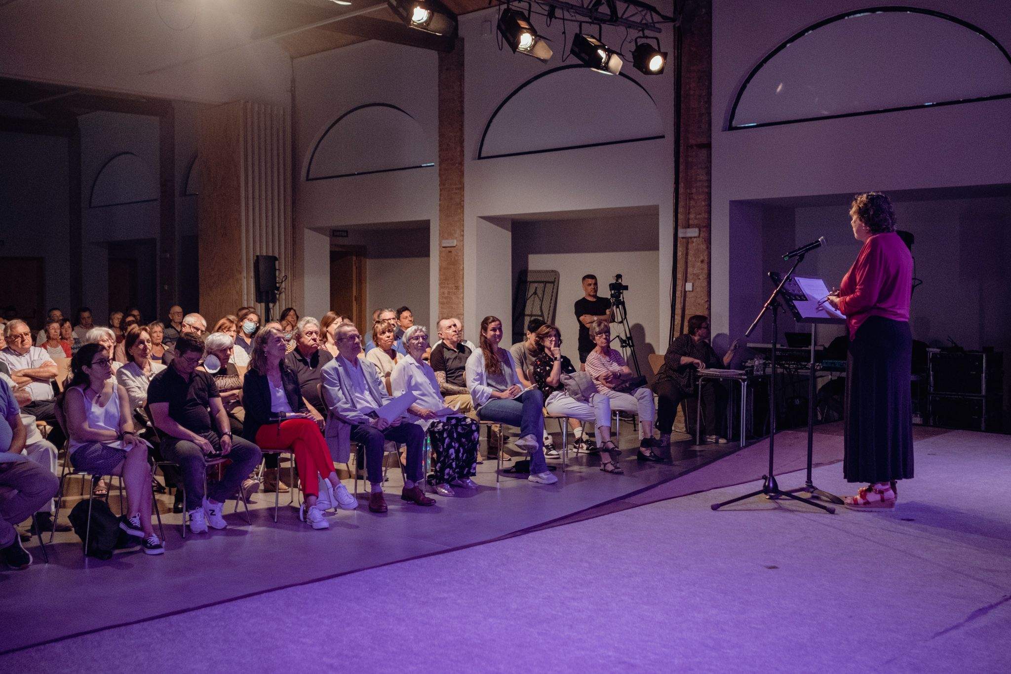 Teresa Canas, filla d'Eugeni Canas, a l'Homenatge d'Ernest Naté. FOTO: Ale Gómez