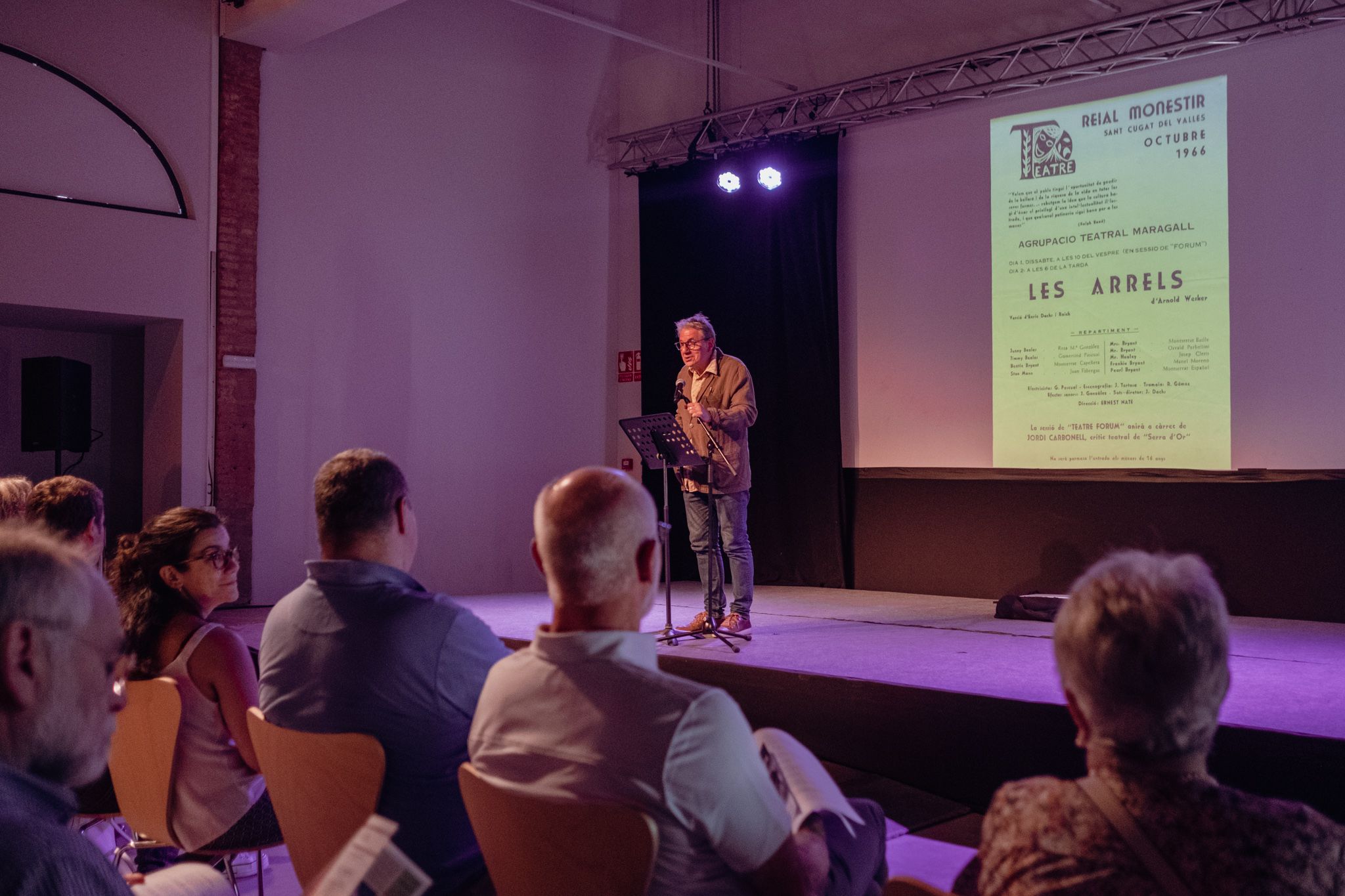 Xavier Fornells, comunicador, a l'Homenatge d'Ernest Naté. FOTO: Ale Gómez