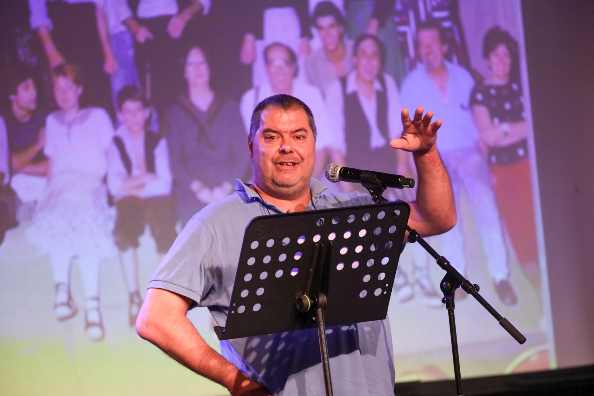 David Pujol, president de la Unió Santcugatenca a l'Homenatge d'Ernest Naté. FOTO: Ajuntament