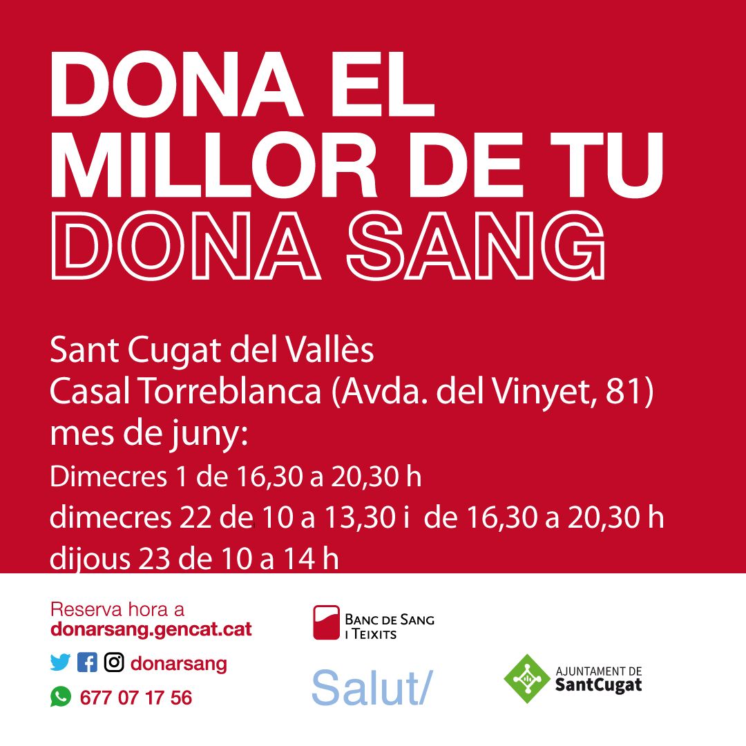 Cartell de donació de sang al juny