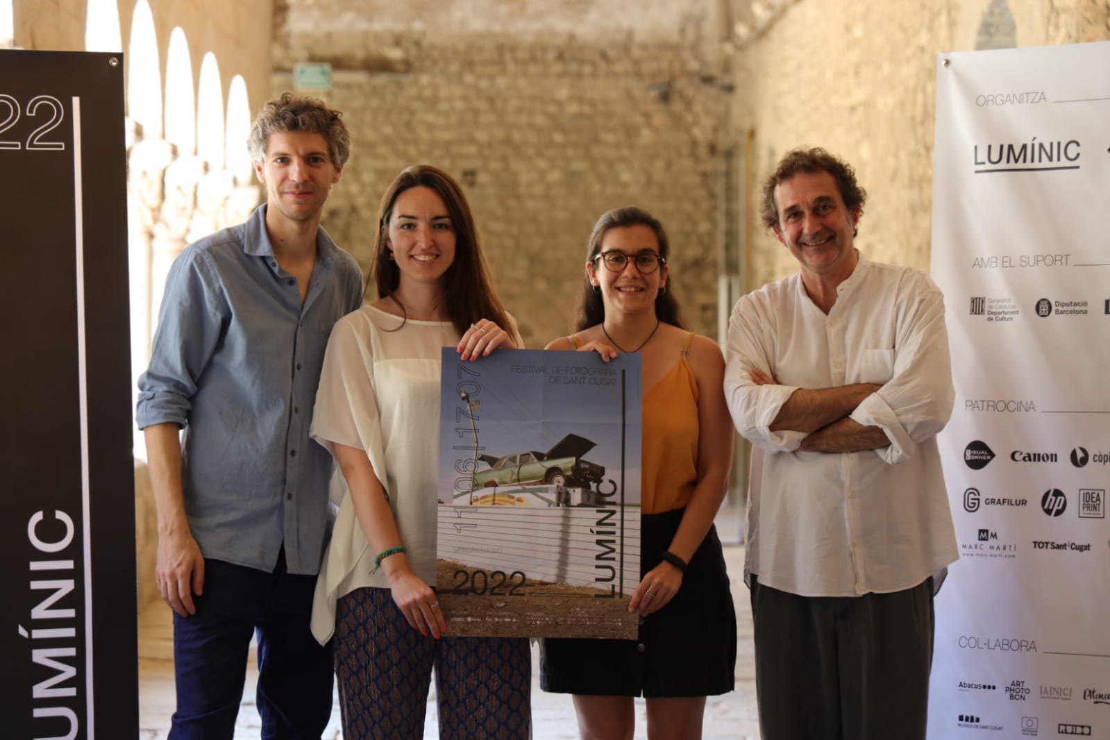 L'equip directiu de LUMÍNIC amb Esther Madrona. FOTO: Cedida