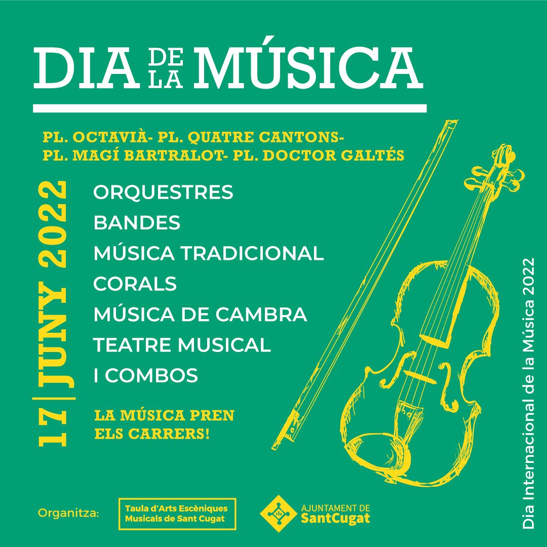Cartell del Dia de la Música a Sant Cugat